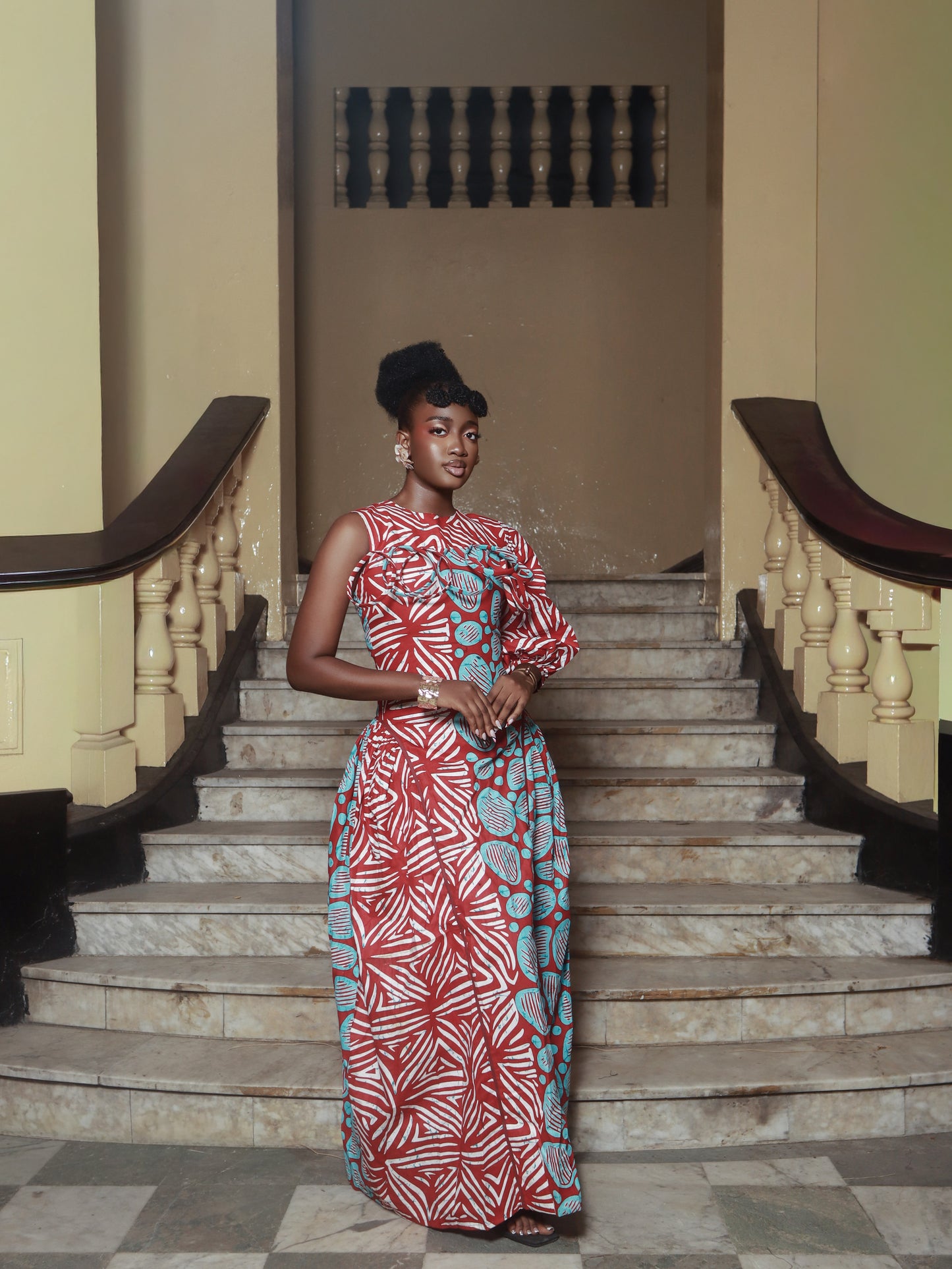 Deola African Print Dress