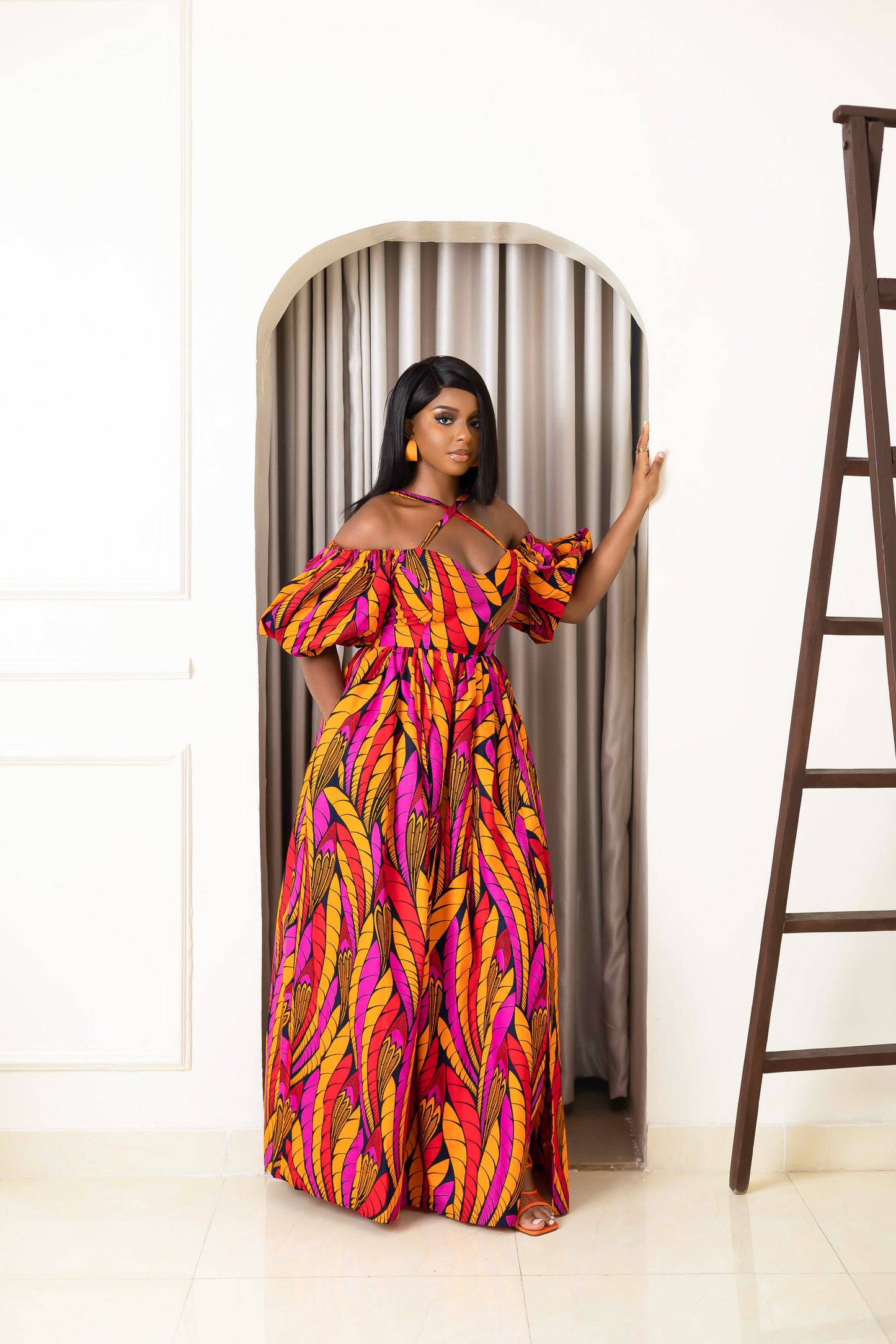 Amaka African Print Maxi Dress