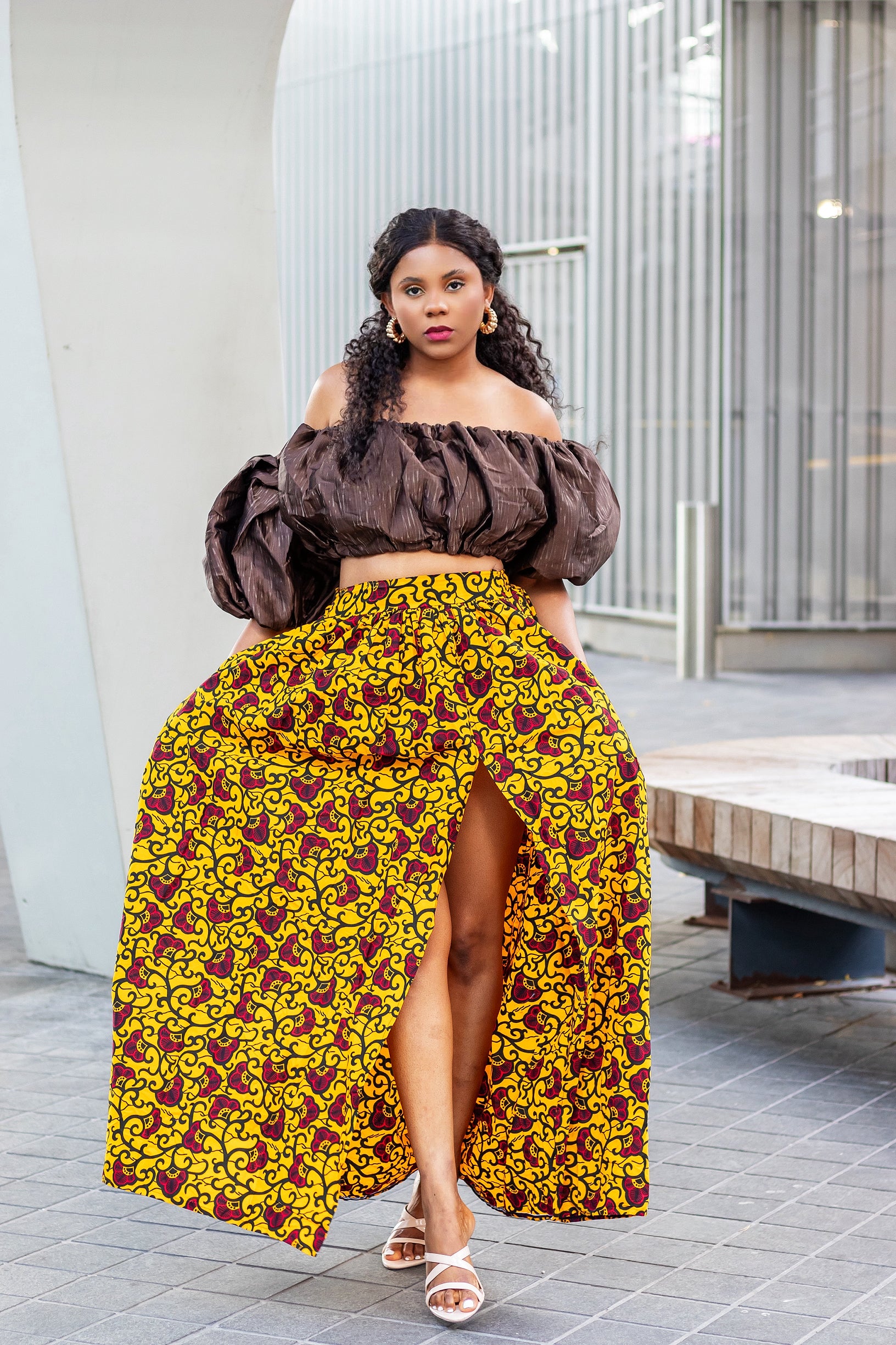 Badaa African Print Maxi Skirt Afrothrone