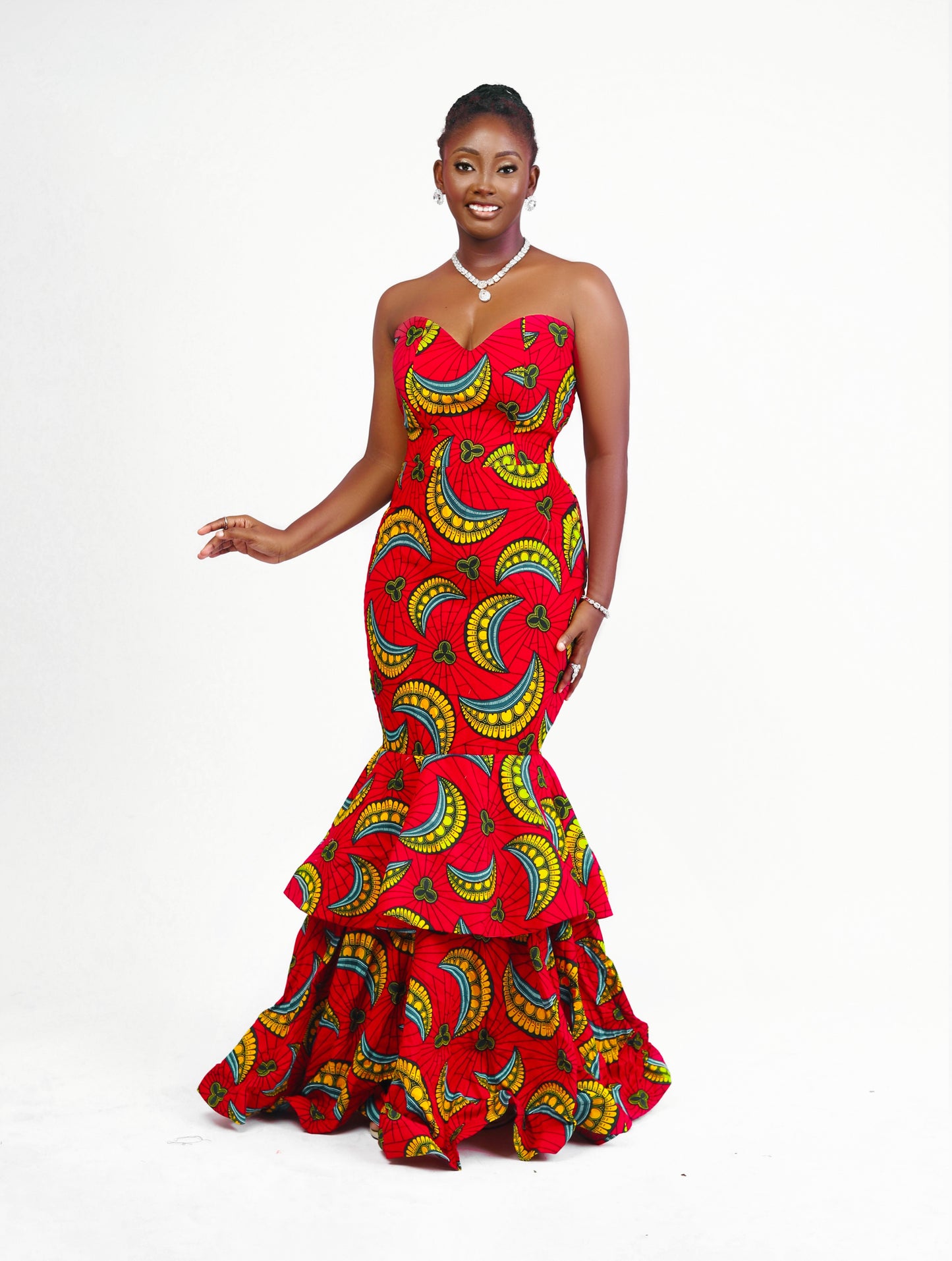 African Print full length mermaid dress Shop on Afrothrone