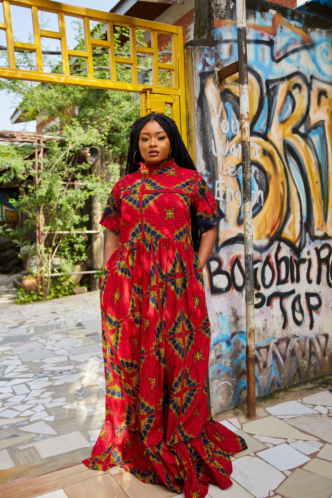 Grace African print dress