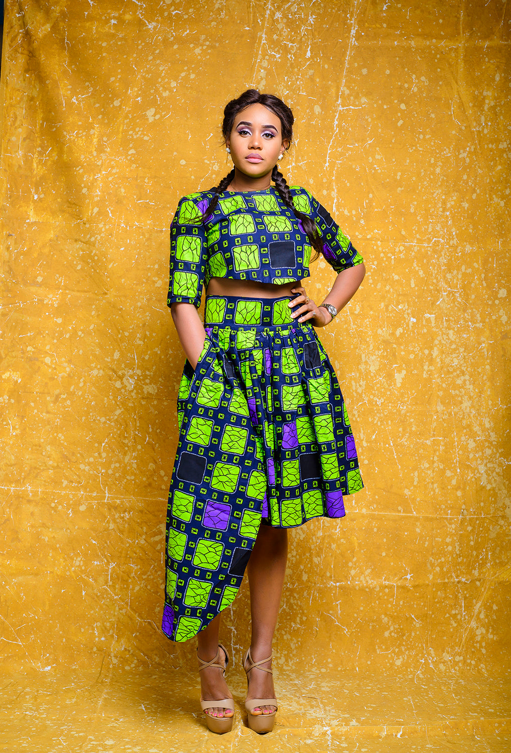 Crop top and skirt hotsell ankara styles