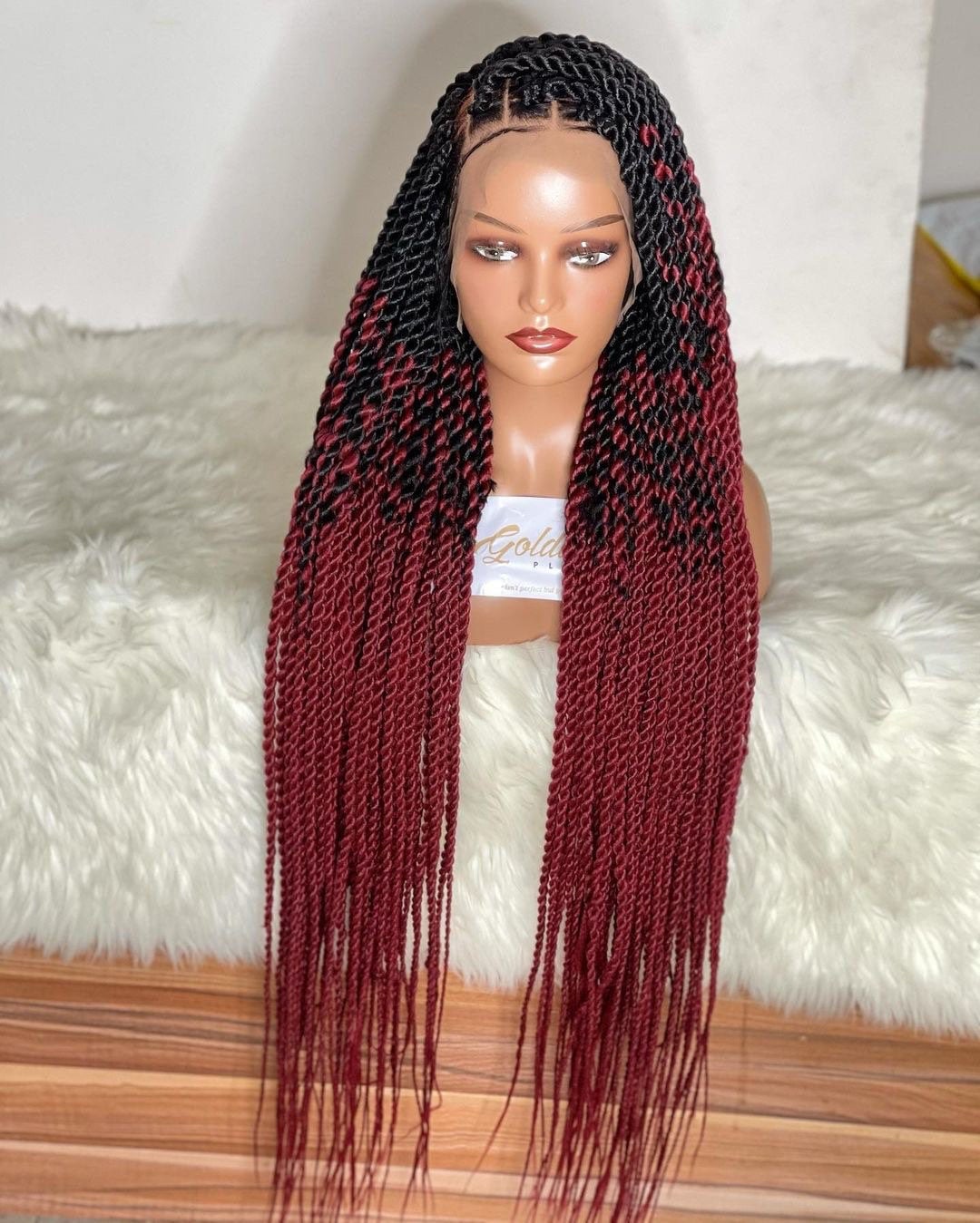 Green Ombre Box Braid Wig for Black Women Box Braid Wigs 