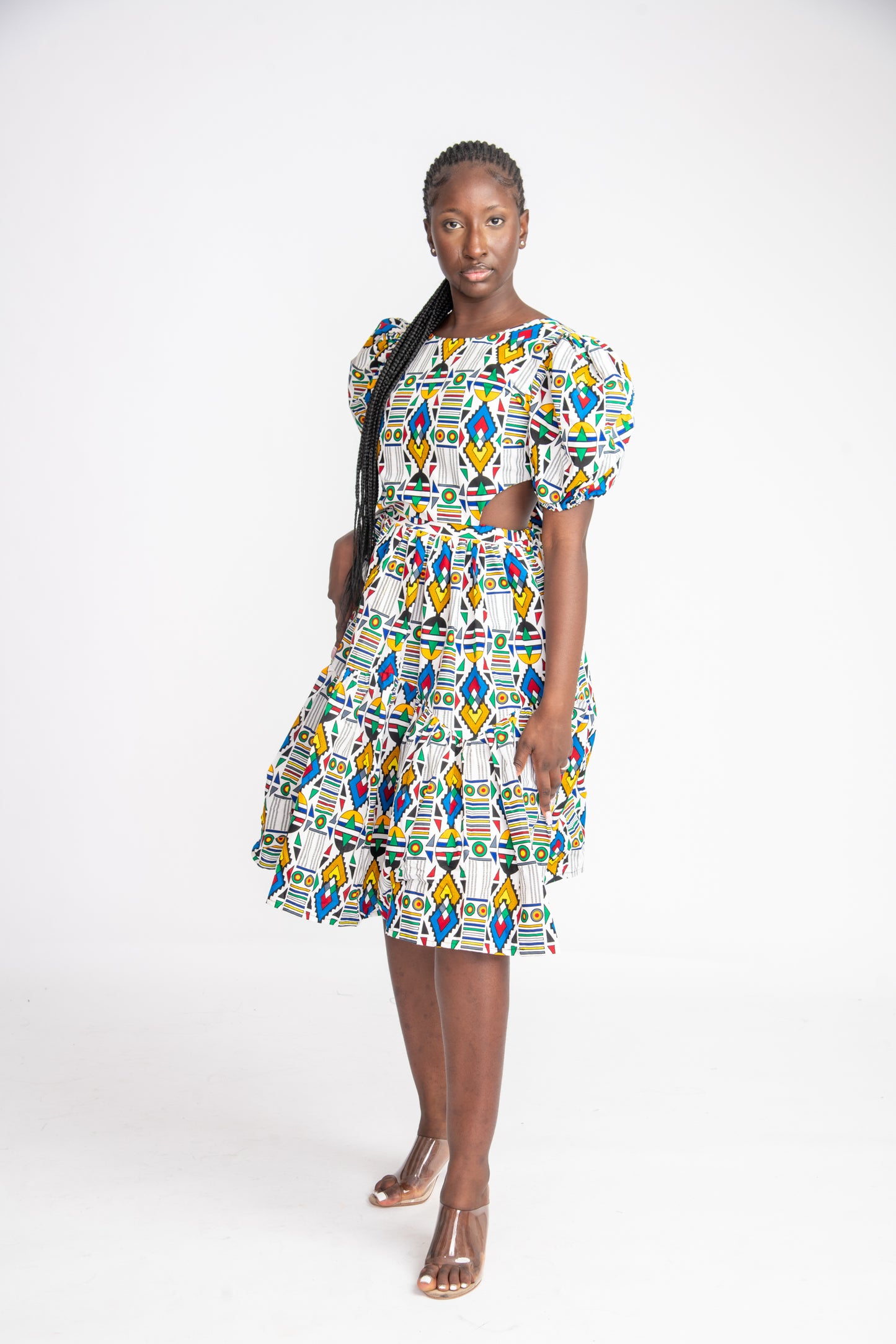 Chika Midi African Print Dress