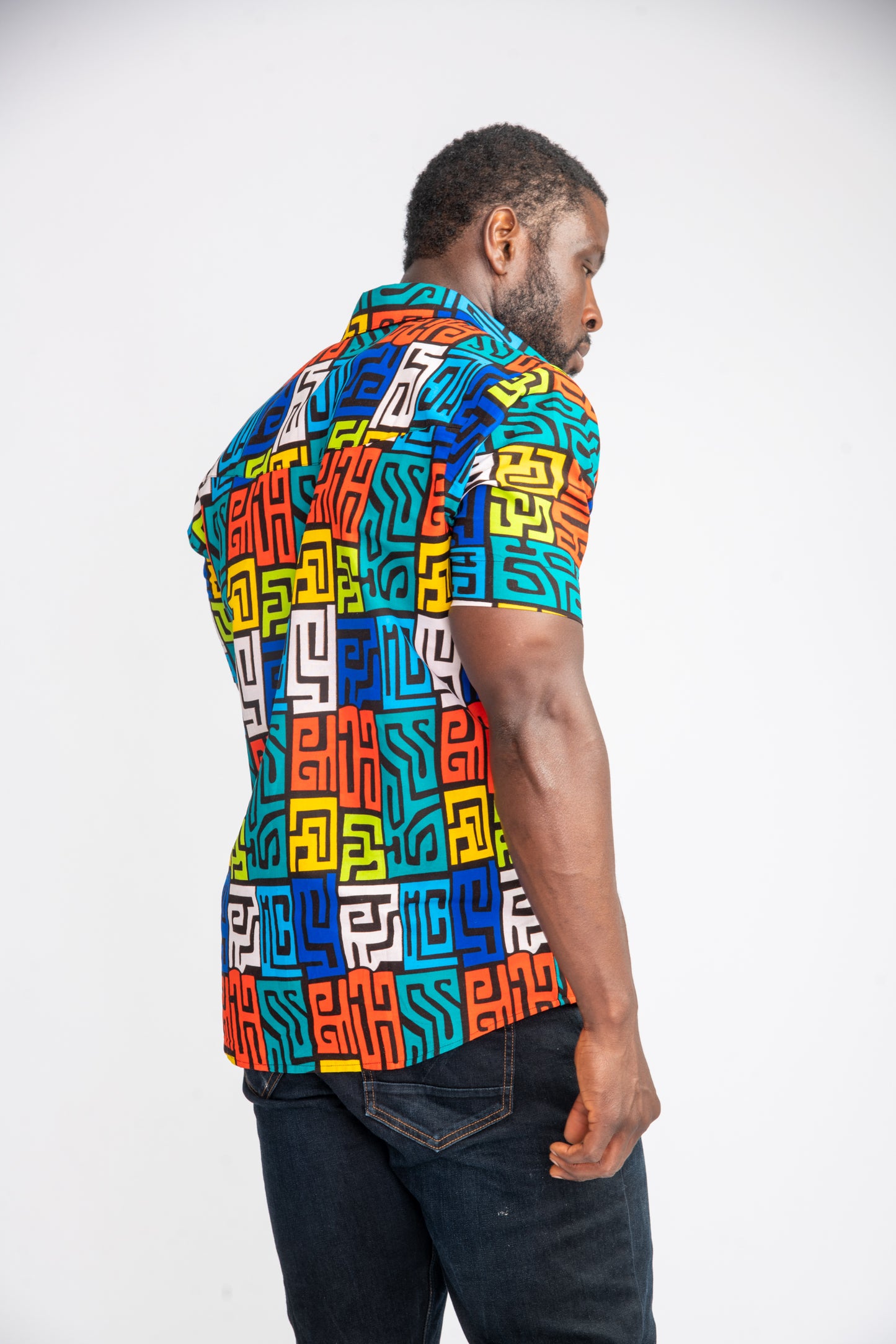 Yomi Men African Print Shirt