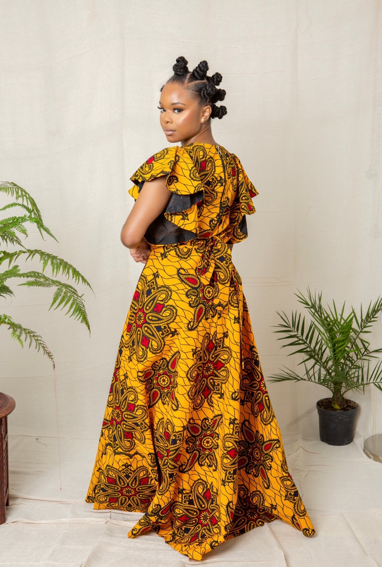 SUSU African Print Maxi Dress
