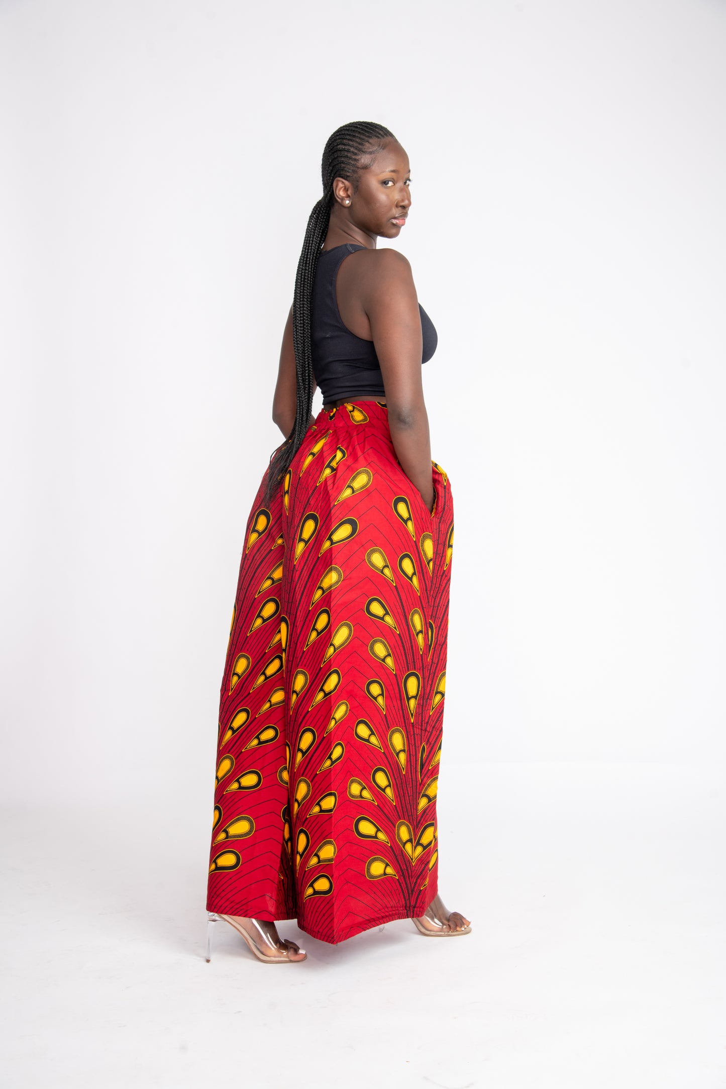 African print, ankara sets, two piece in african prrint. crop and palazzo pants in ankara. Ankara pants