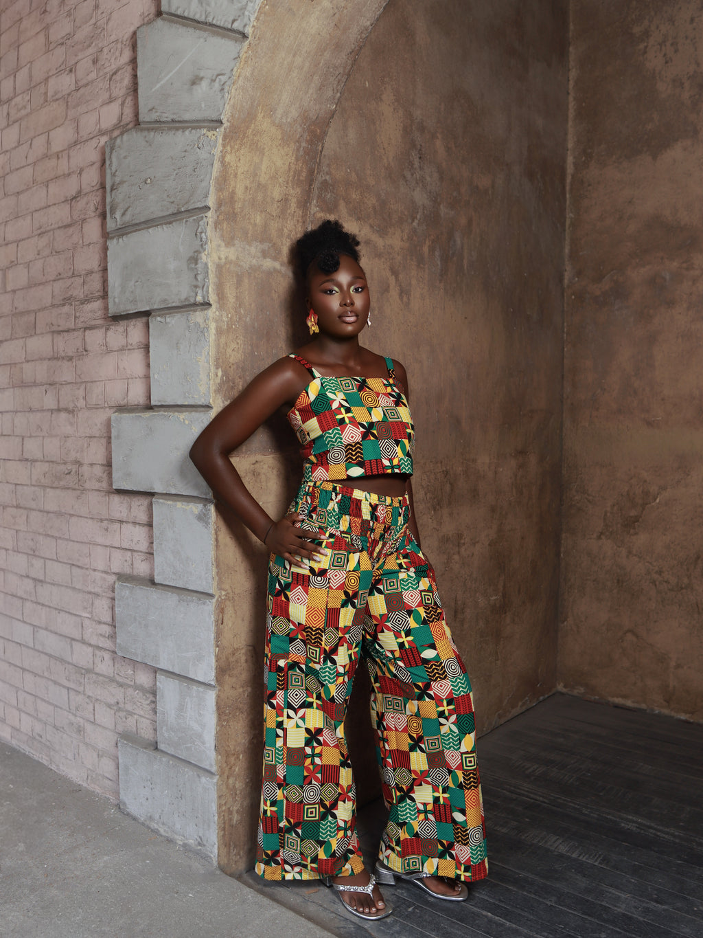 Mila Brown Two Piece Pant and Top set
