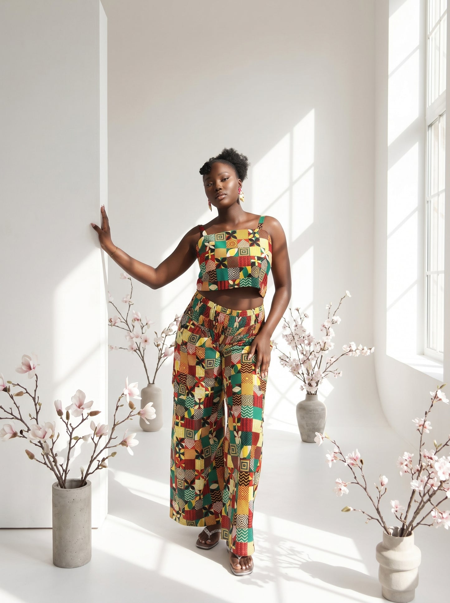 Mila Brown Two Piece Pant and Top set