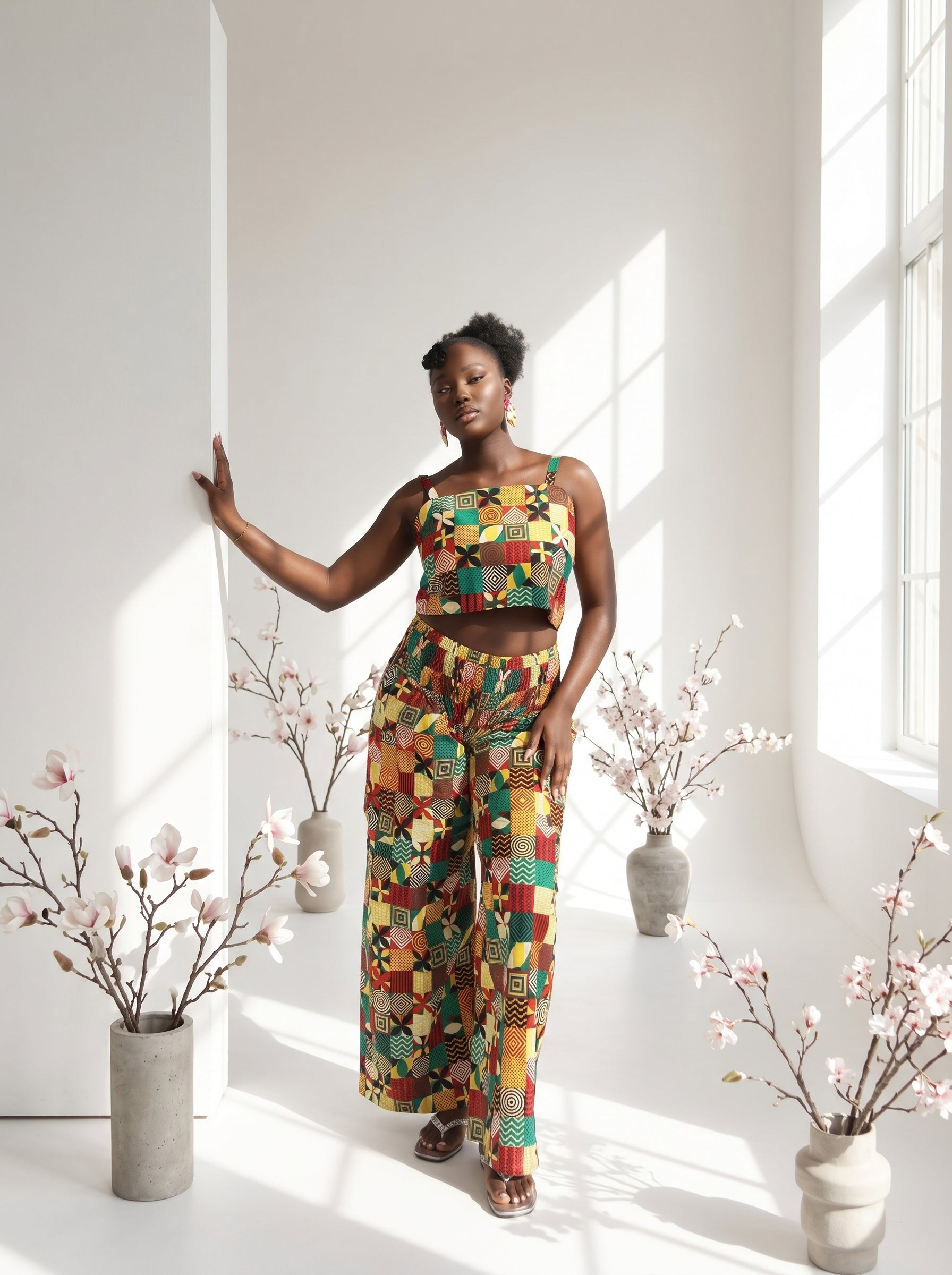 Mila Brown Two Piece Pant and Top set