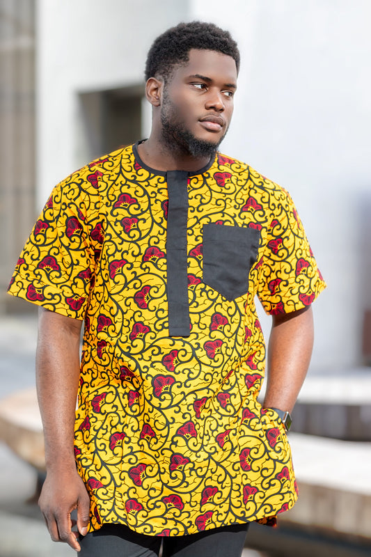 Badaa Men African Print Shirt