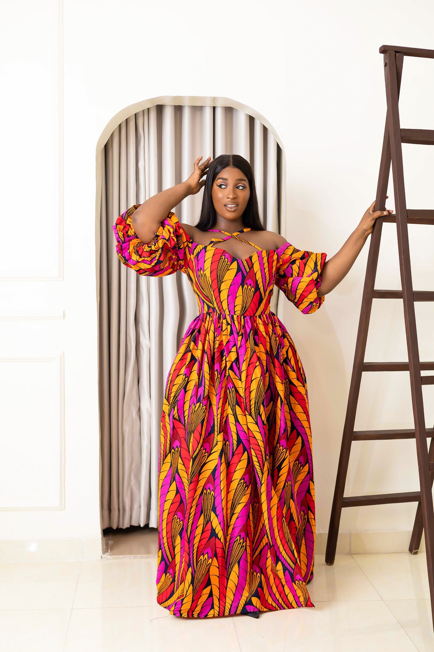 Amaka African Print Maxi Dress