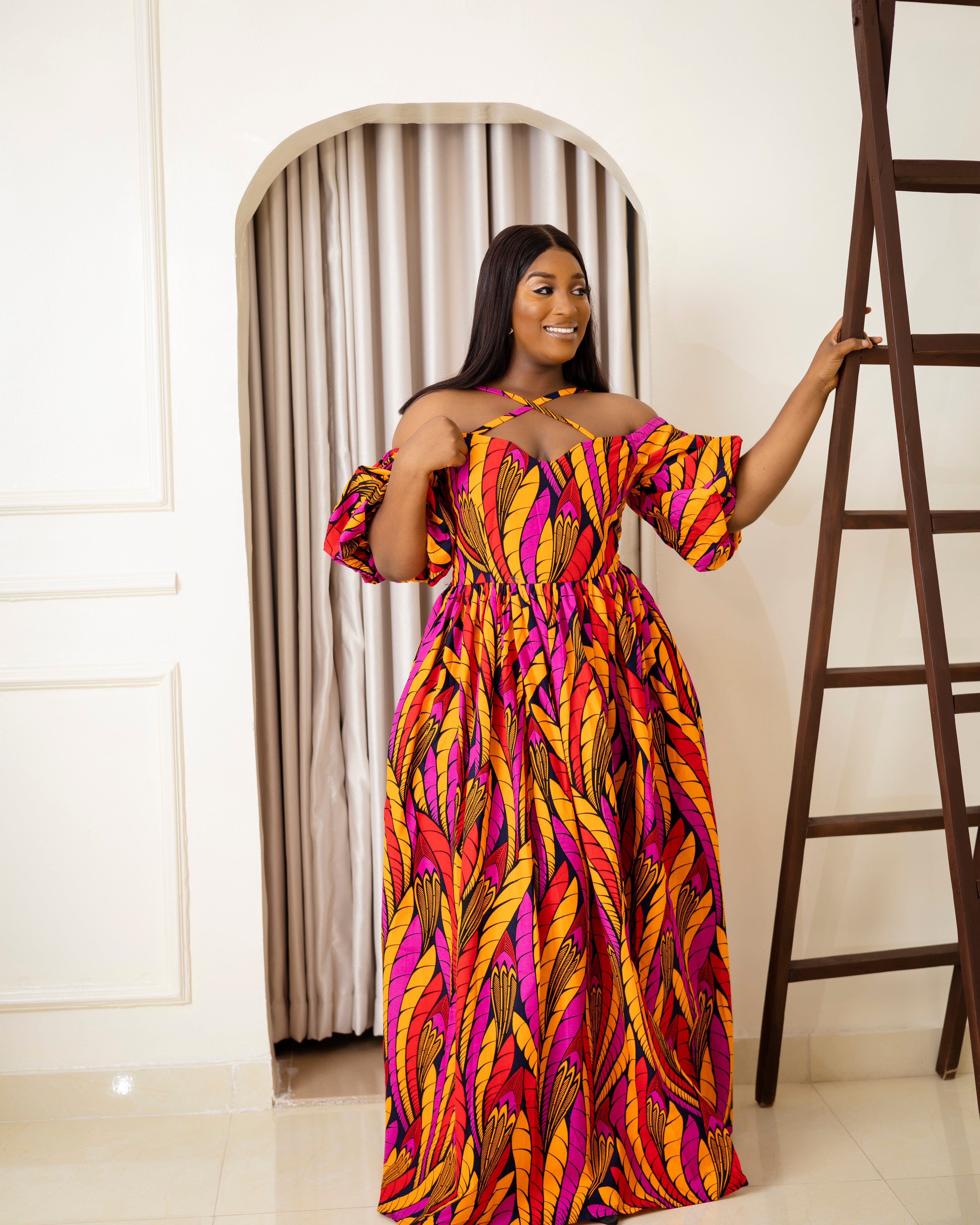 Amaka African Print Maxi Dress