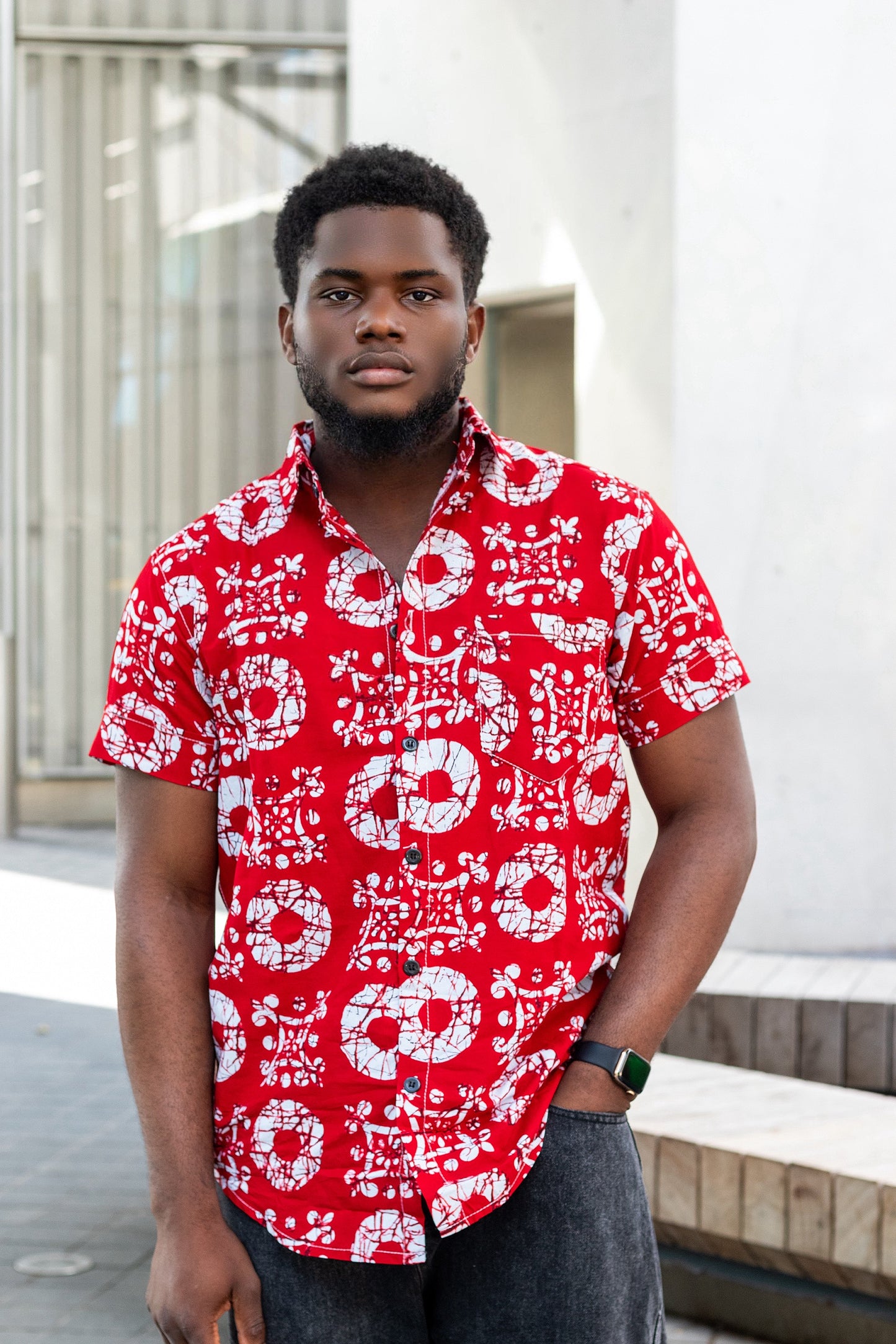 Rikka Men African Print Shirt