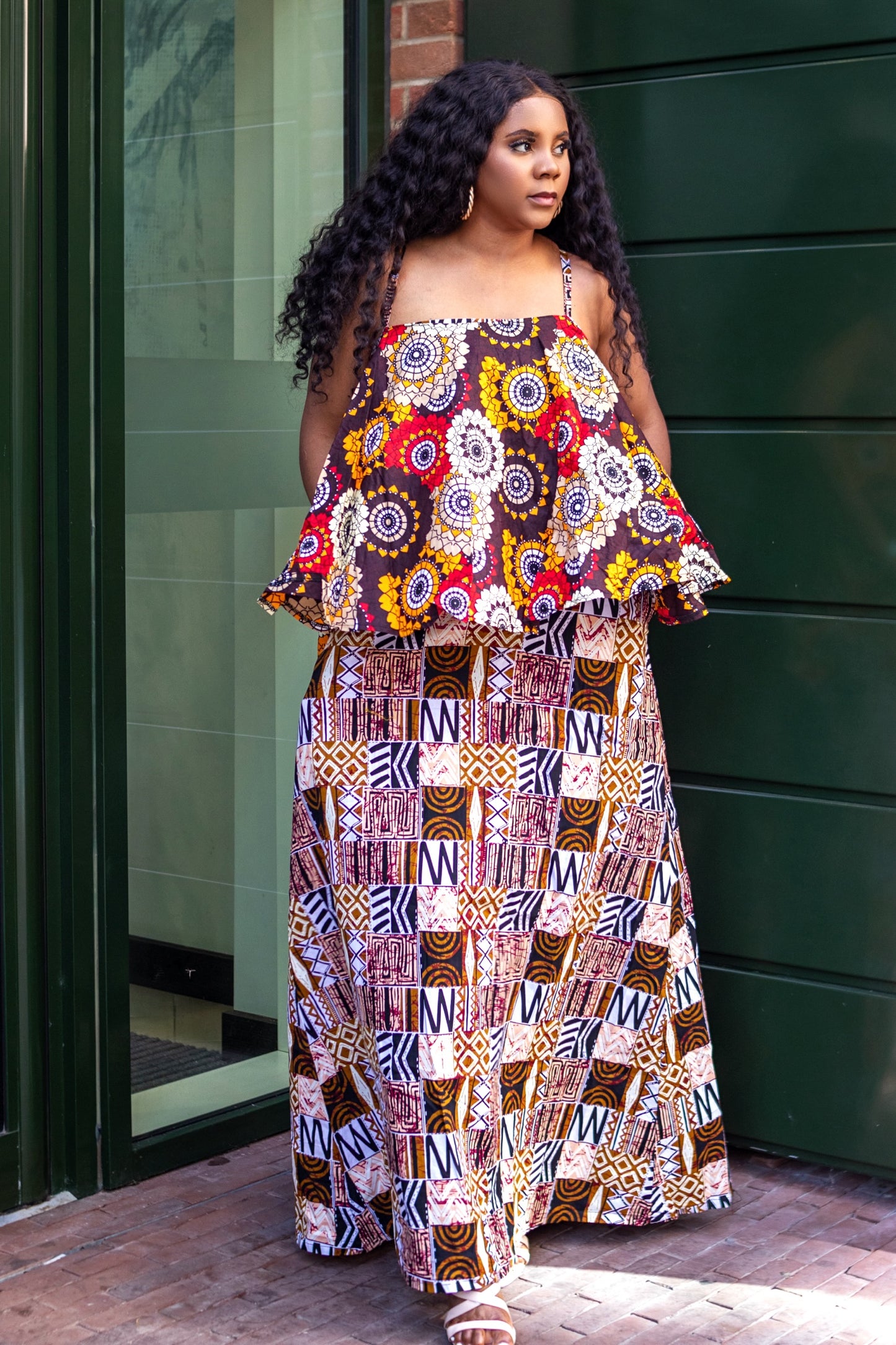 Damina Mixed African Print dress