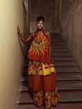 Zila Red African Print Maxi Dress