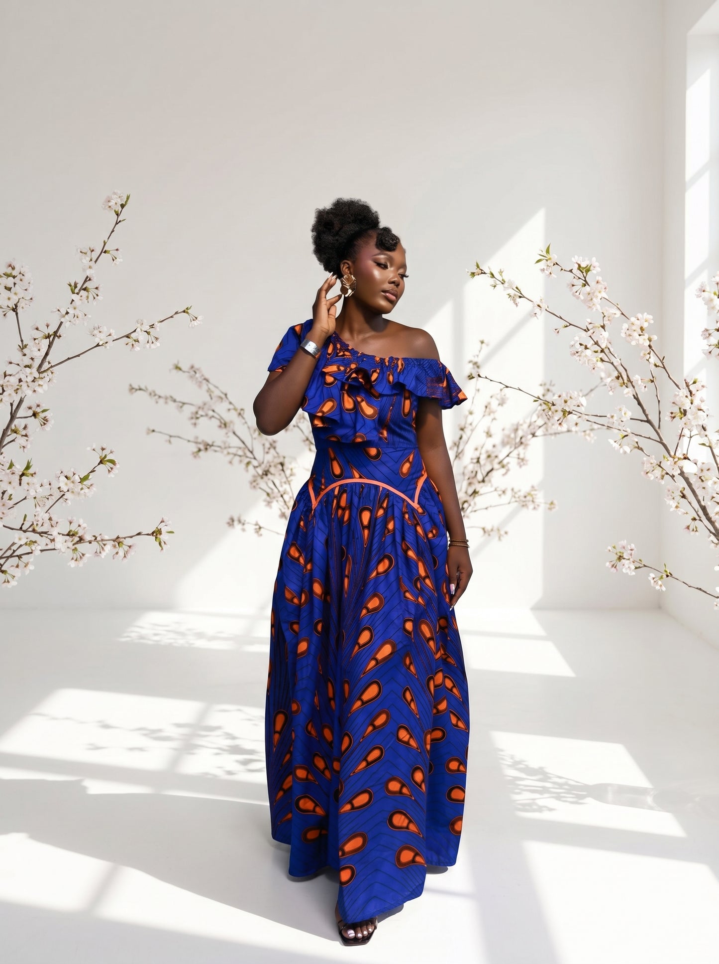 Isioma Off-Shoulder Ankara Dress