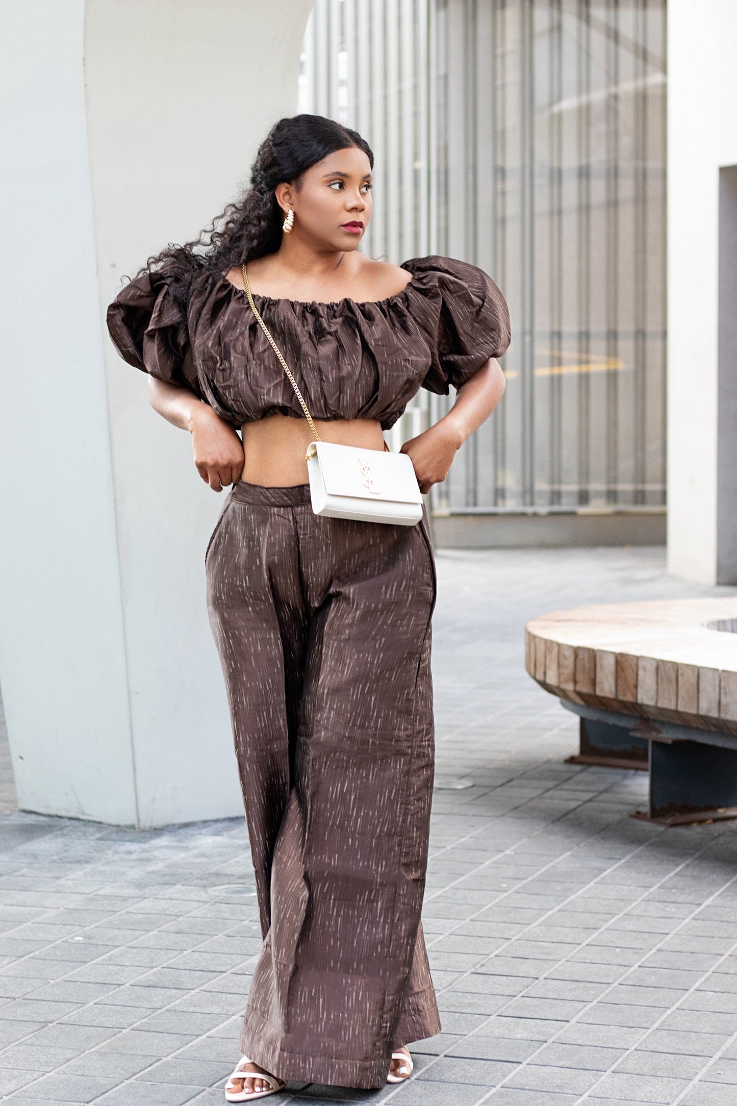 Yana 2 piece trouser and crop top matching set