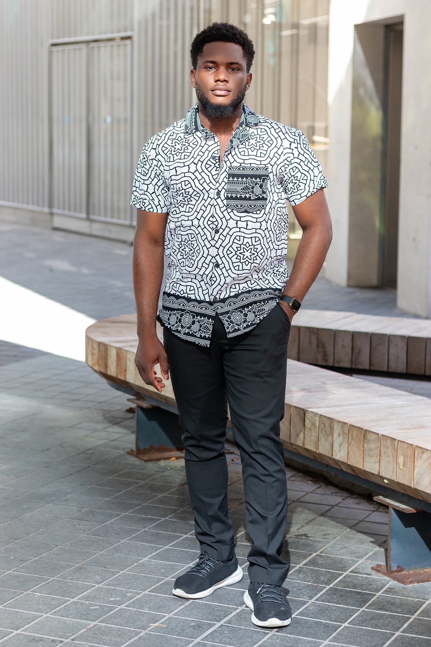 Isaa Men African Print Shirt