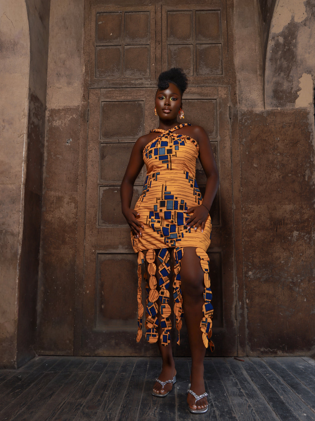 Oluchi Yellow African Print Dress