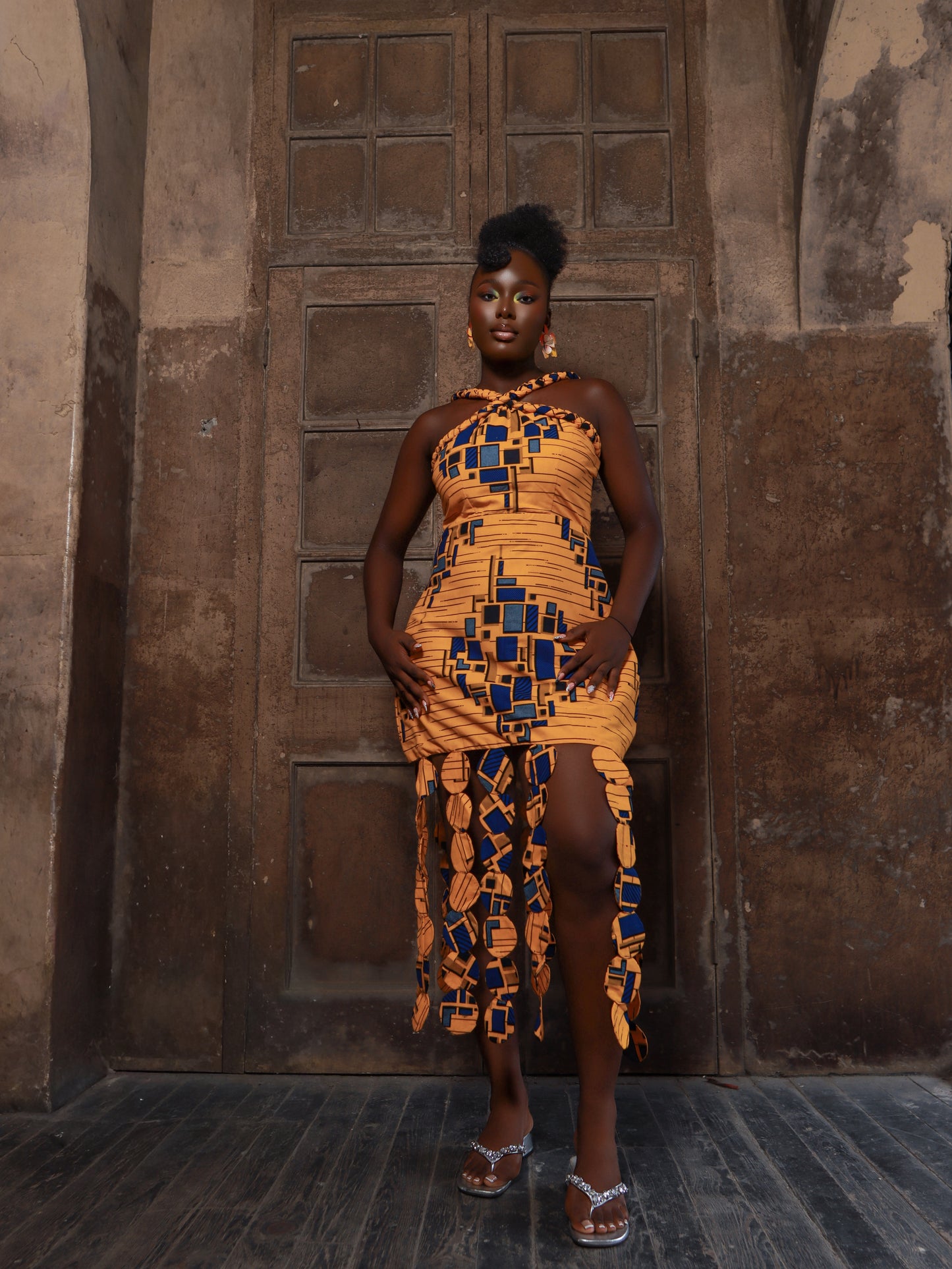 Oluchi Yellow African Print Dress