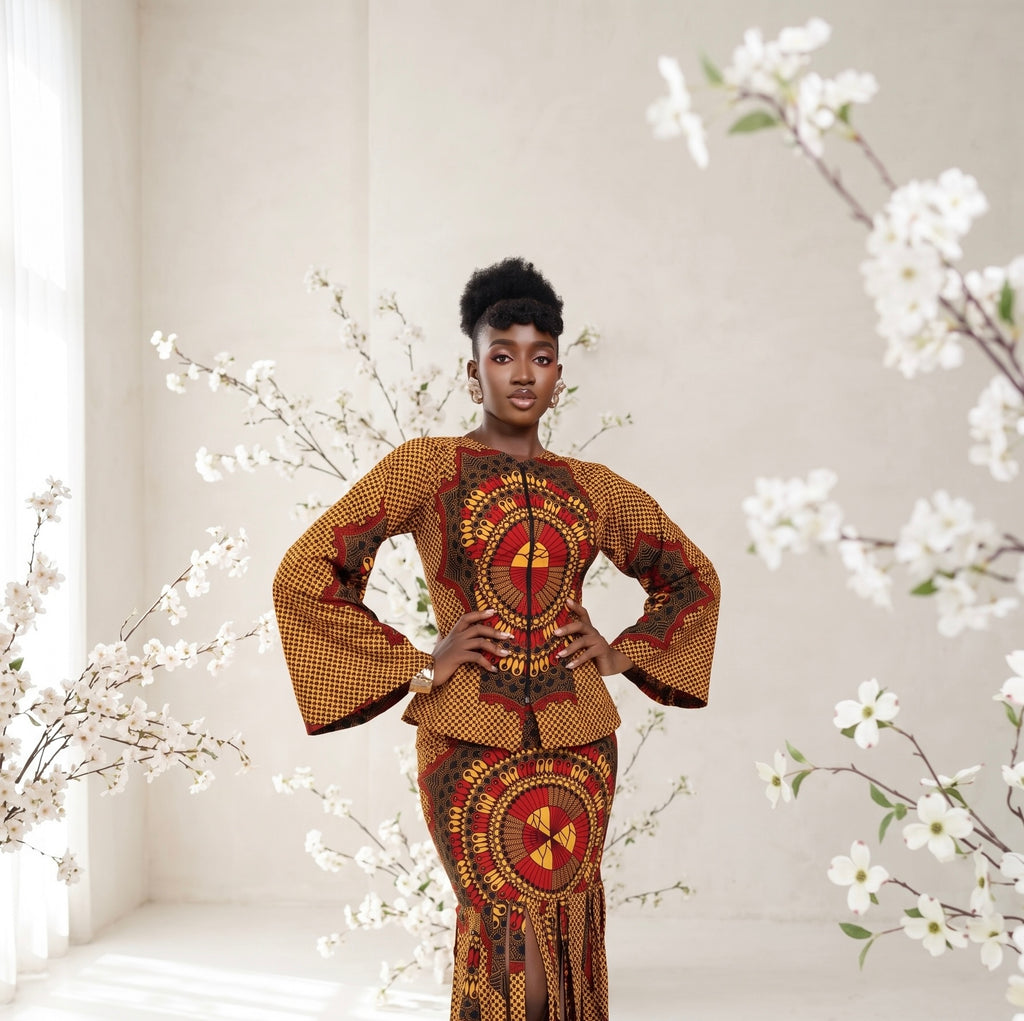 Modupe Two piece skirt And Top set