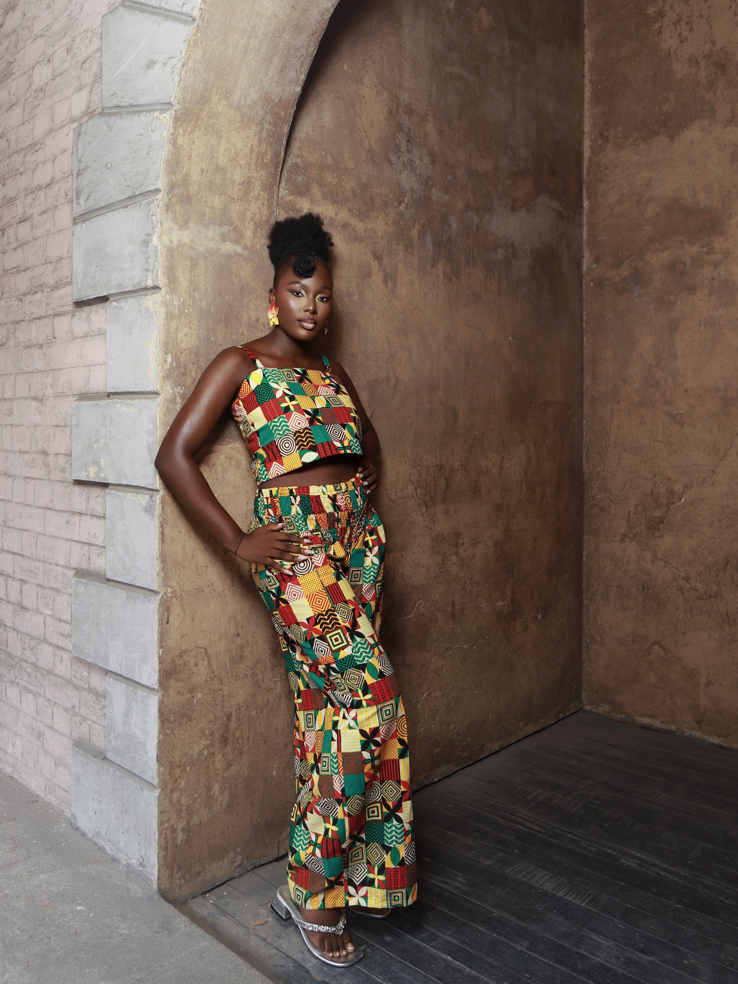 Mila Brown Two Piece Pant and Top set