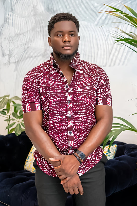 Kene African Print Men Shirt