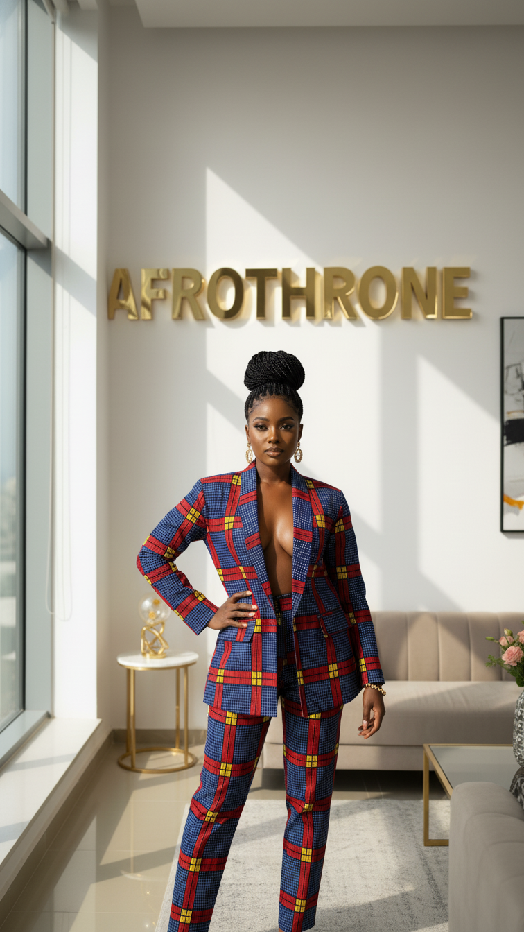 Talia African Print 2-piece suit set