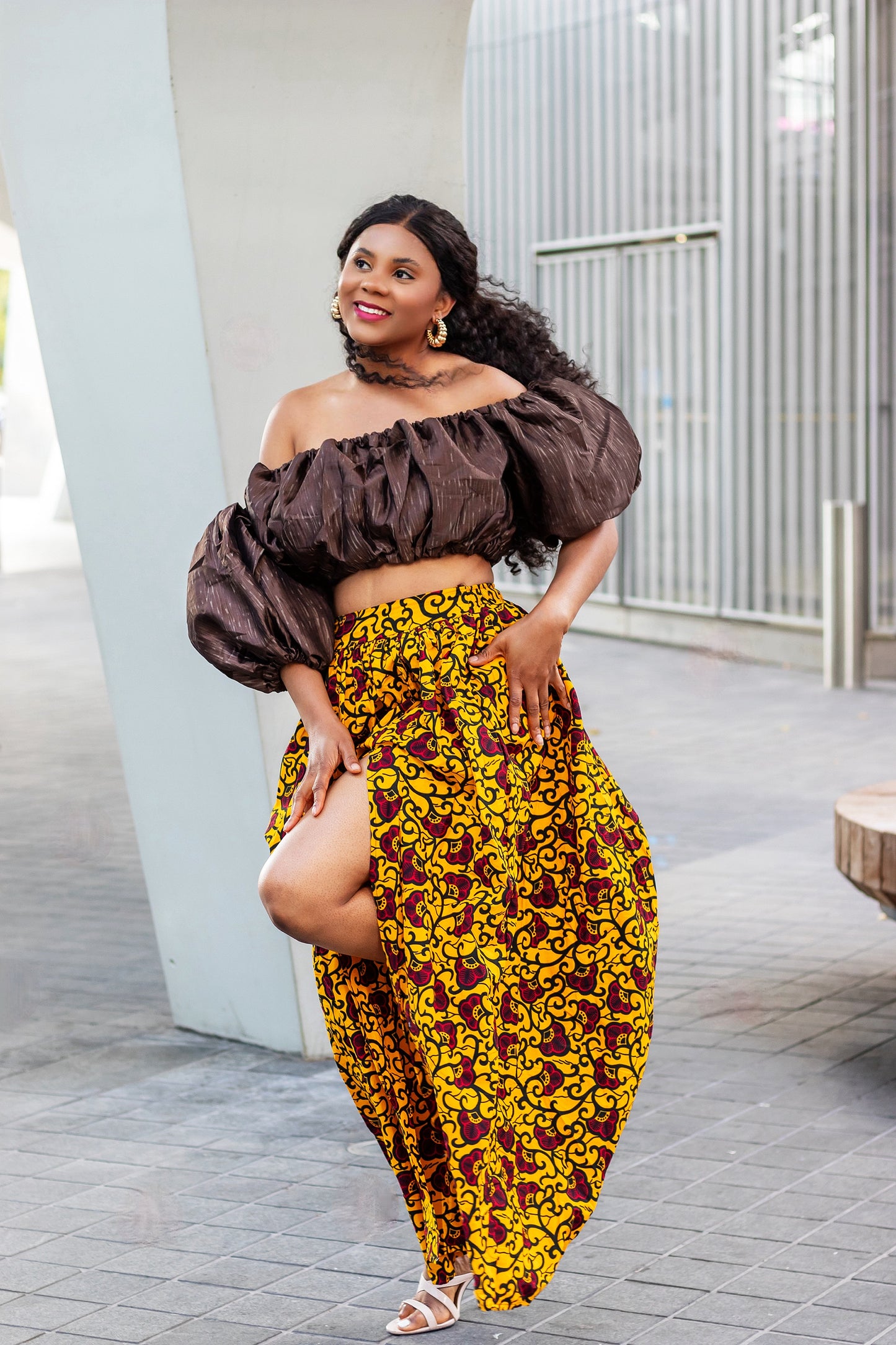 Badaa African Print Maxi Skirt