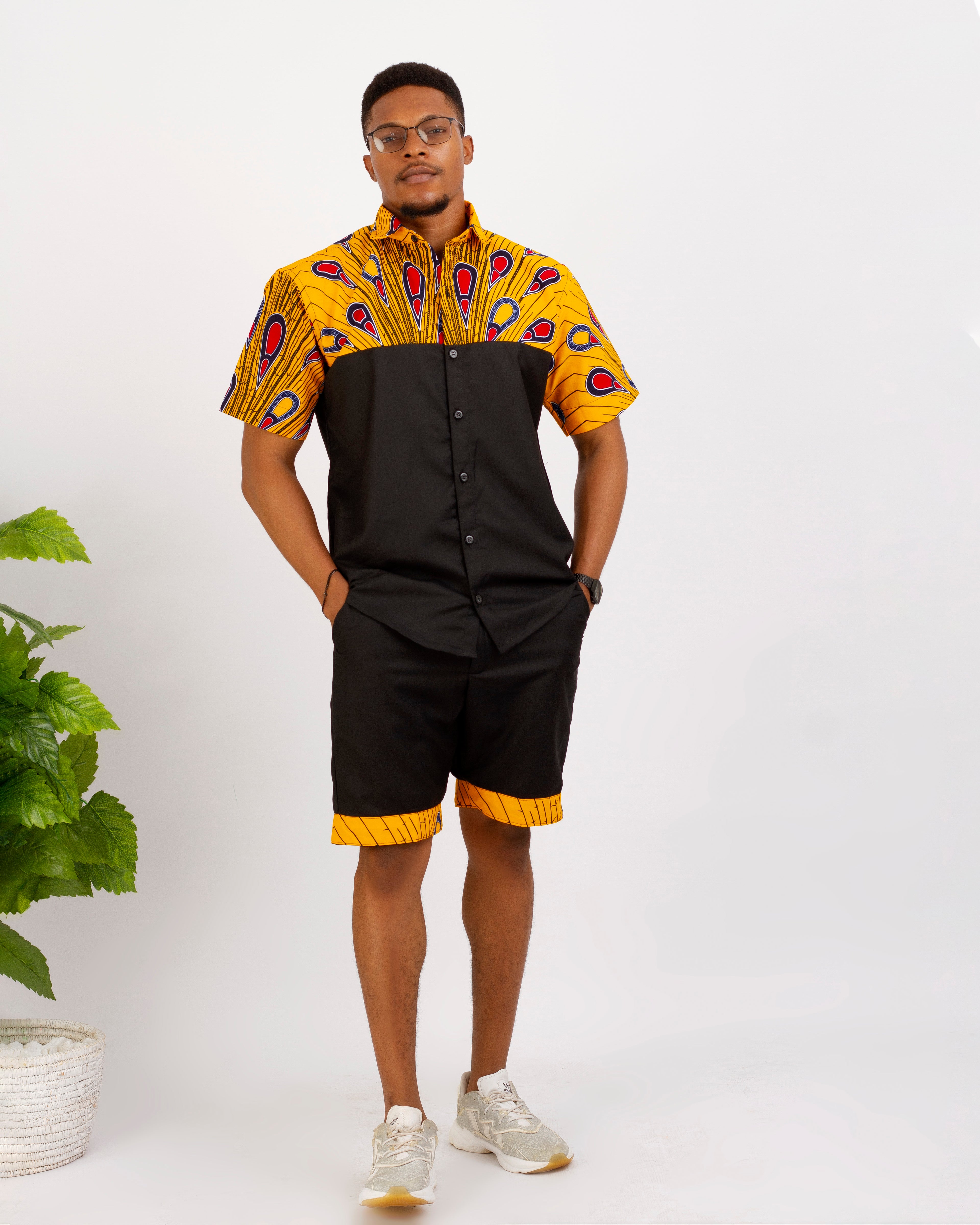 Kwabena Men African Print 2 piece set