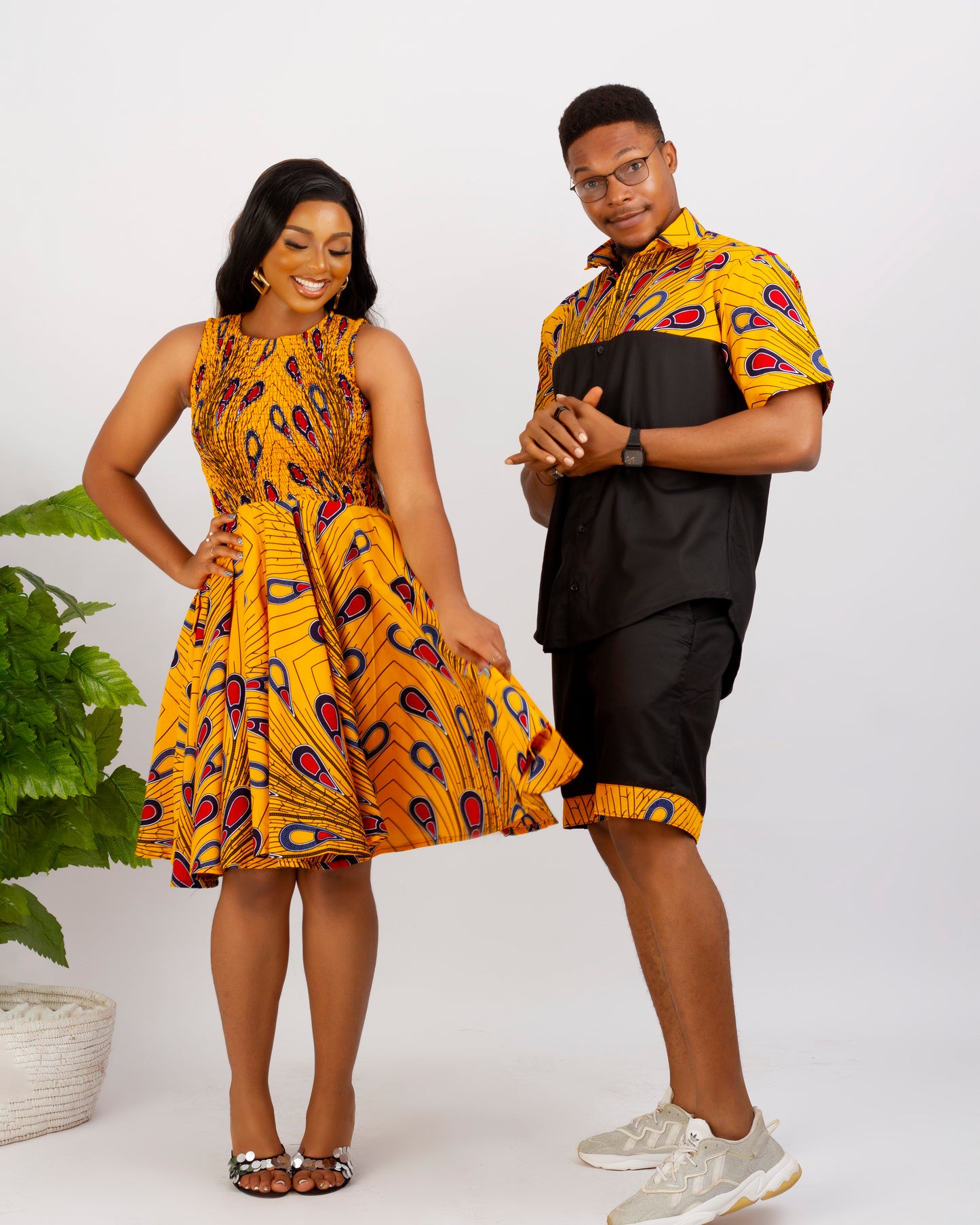 Kwabena Couples Matching African Outfits