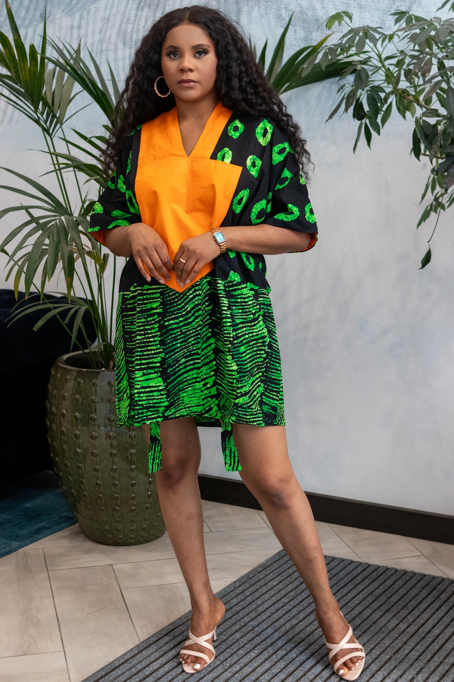 Zeto African Print Mini dress