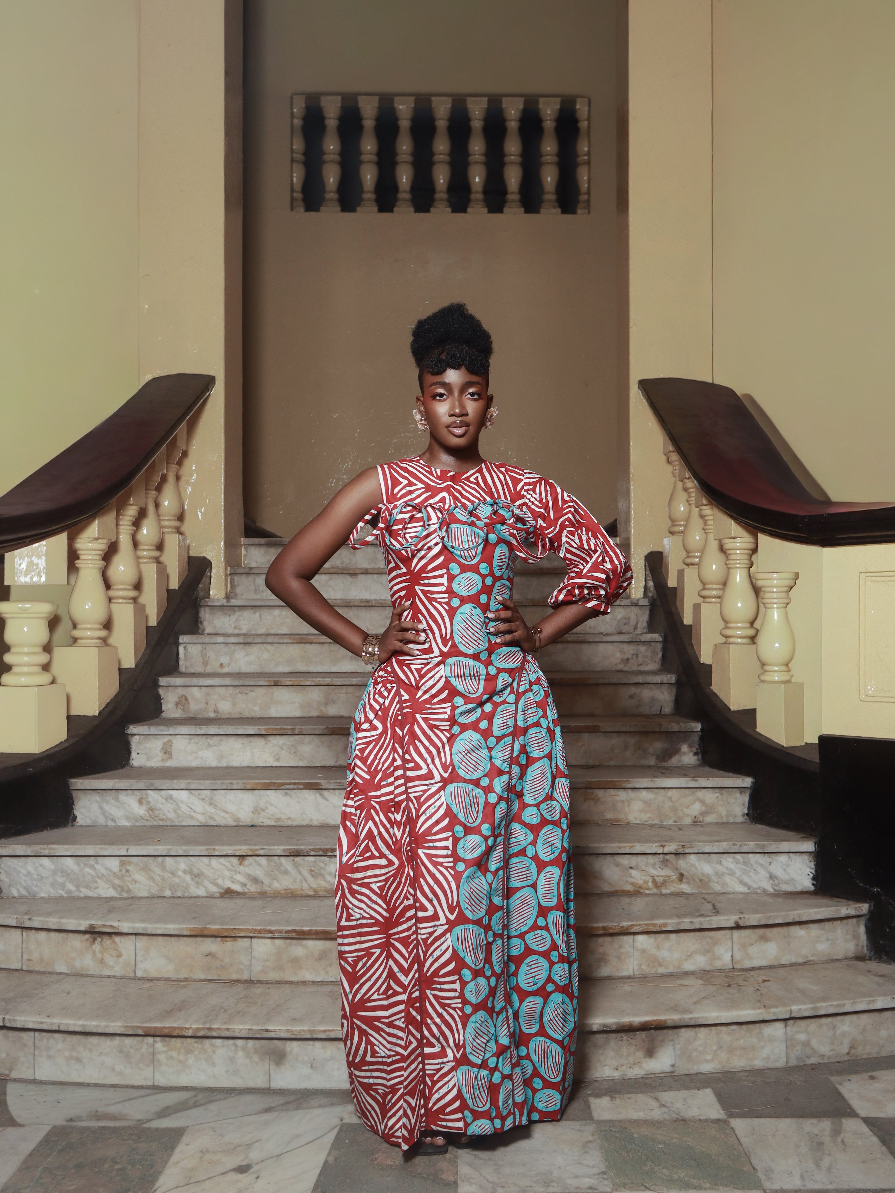 Deola African Print Dress