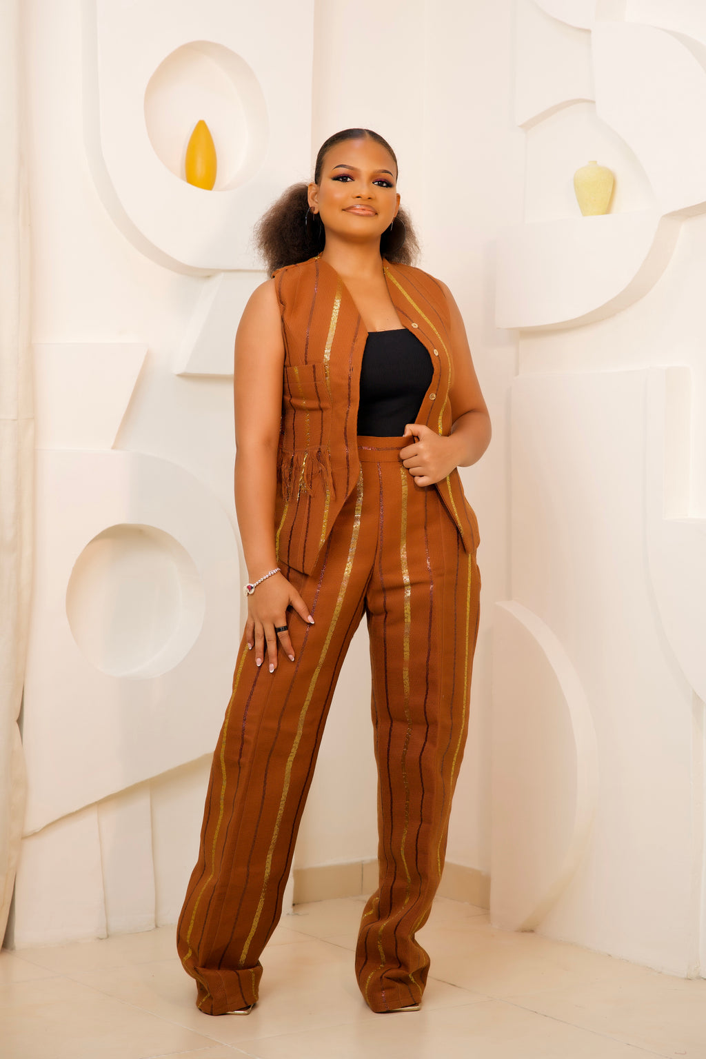 Amani Aso-Oke Pants And jacket 2-Piece set