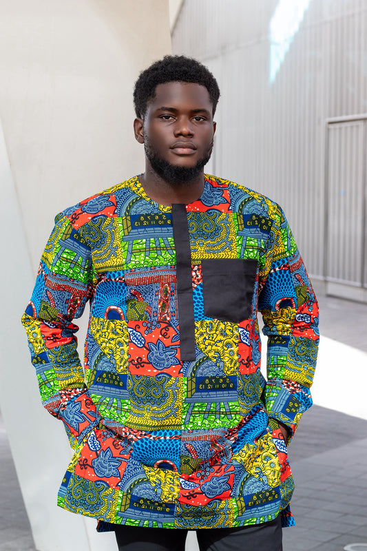 Omotee Men African Print Shirt