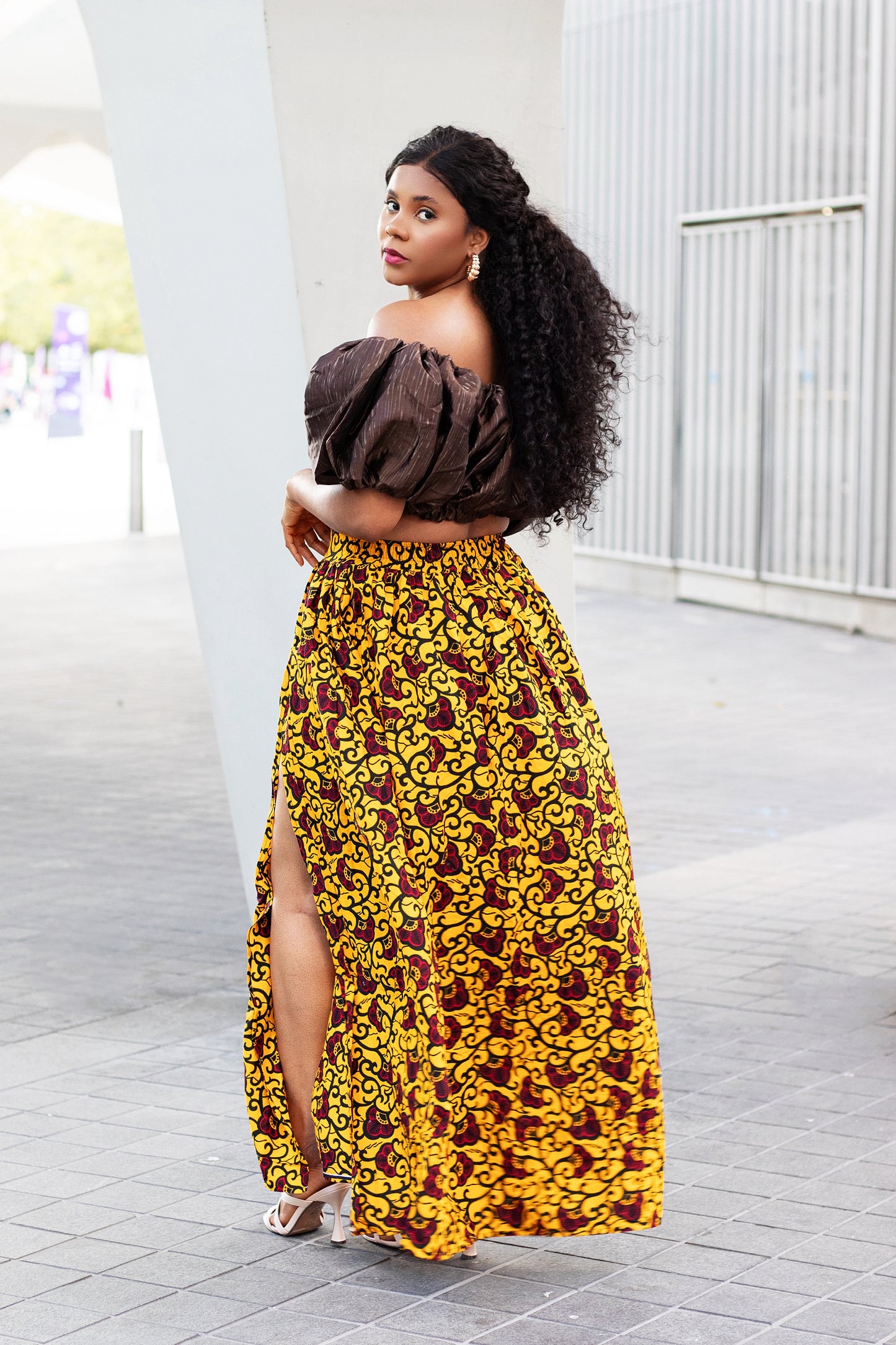 Badaa African Print Maxi Skirt