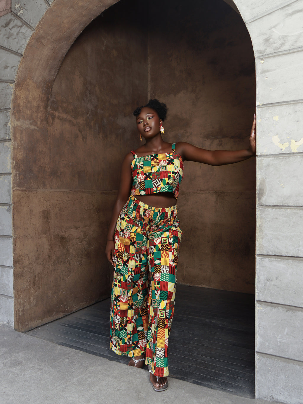 Mila Brown Two Piece Pant and Top set