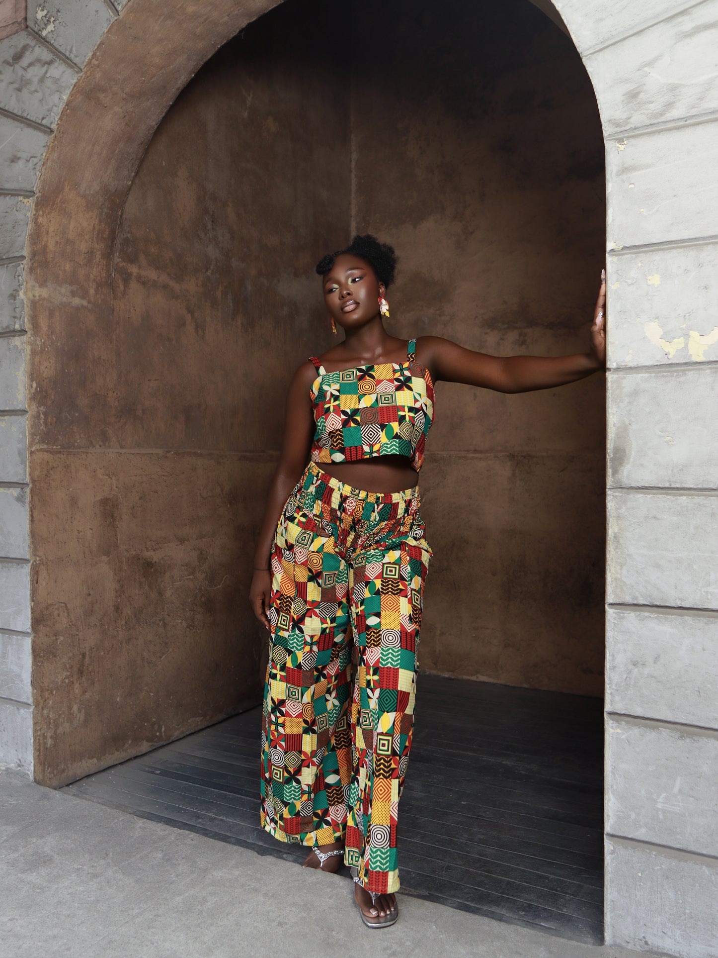 Mila Brown Two Piece Pant and Top set