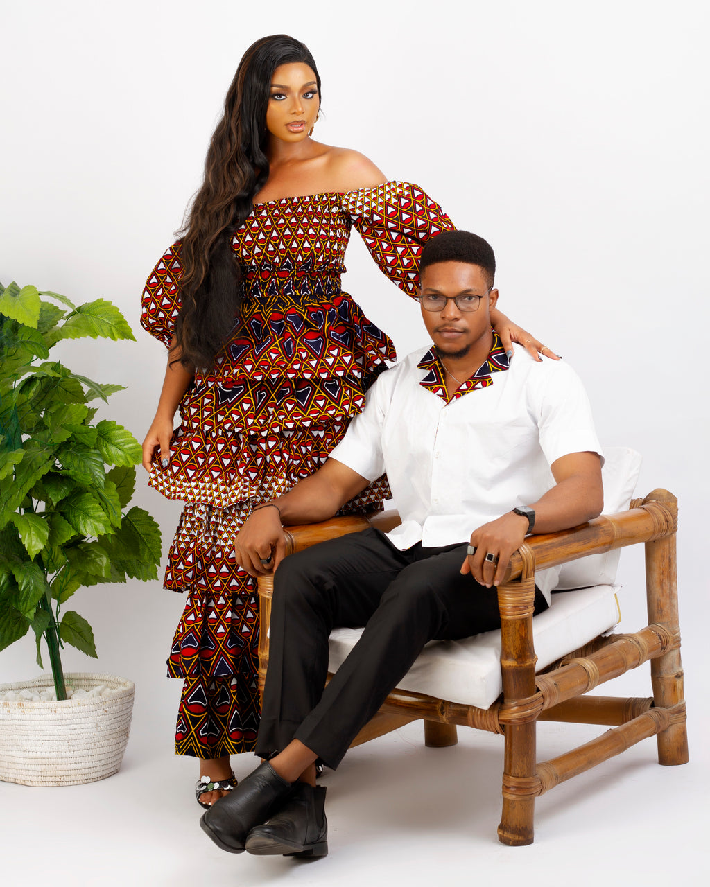 Senai Men African Print Shirt