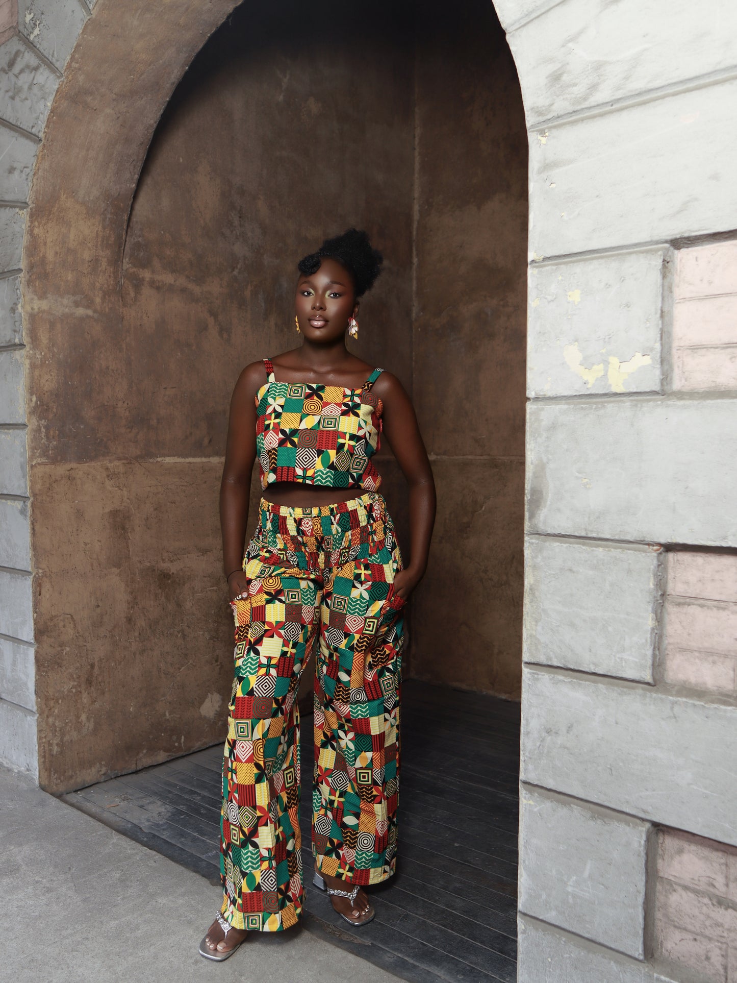 Mila Brown Two Piece Pant and Top set