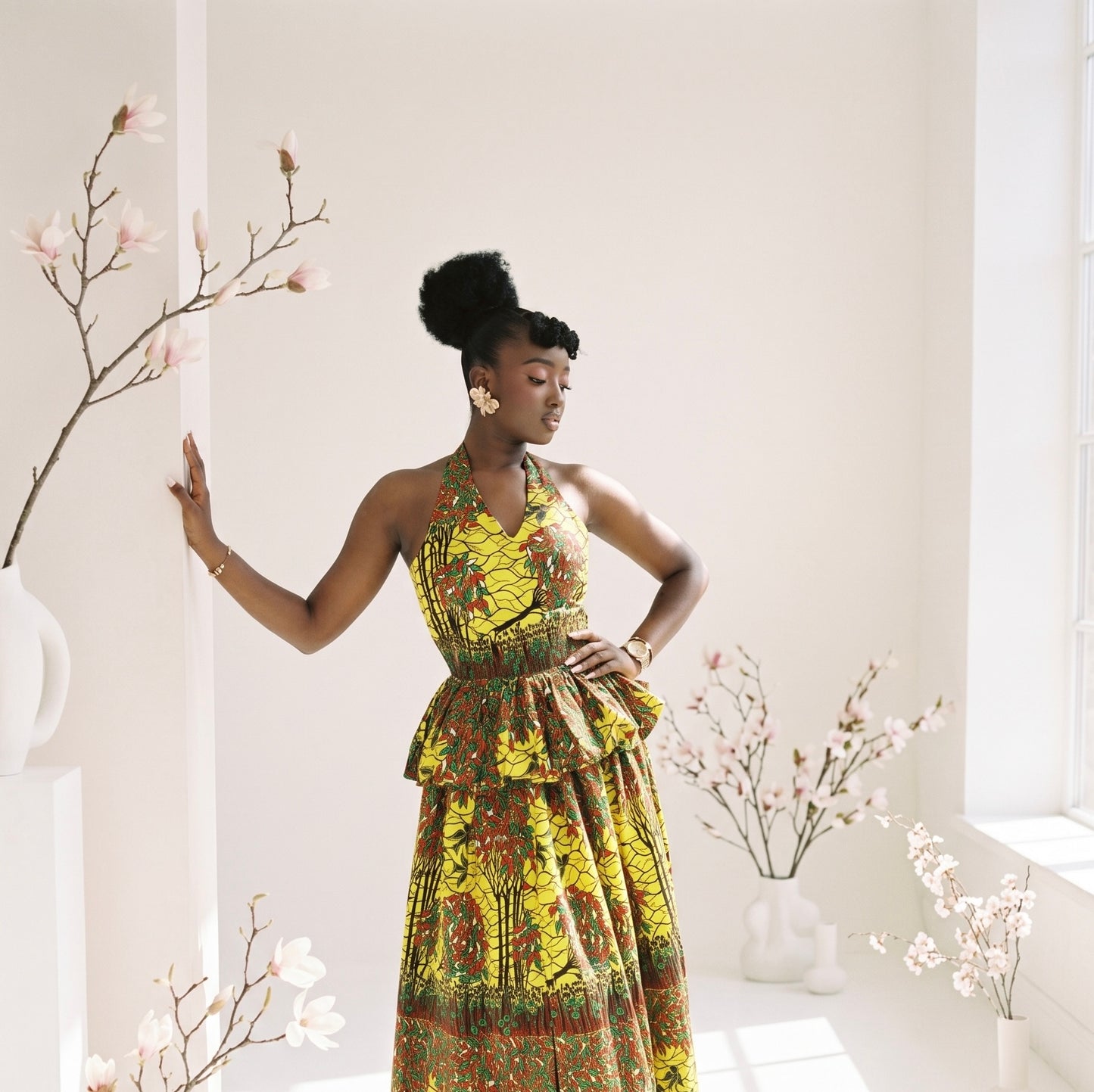 Ivory Two piece skirt And Top set