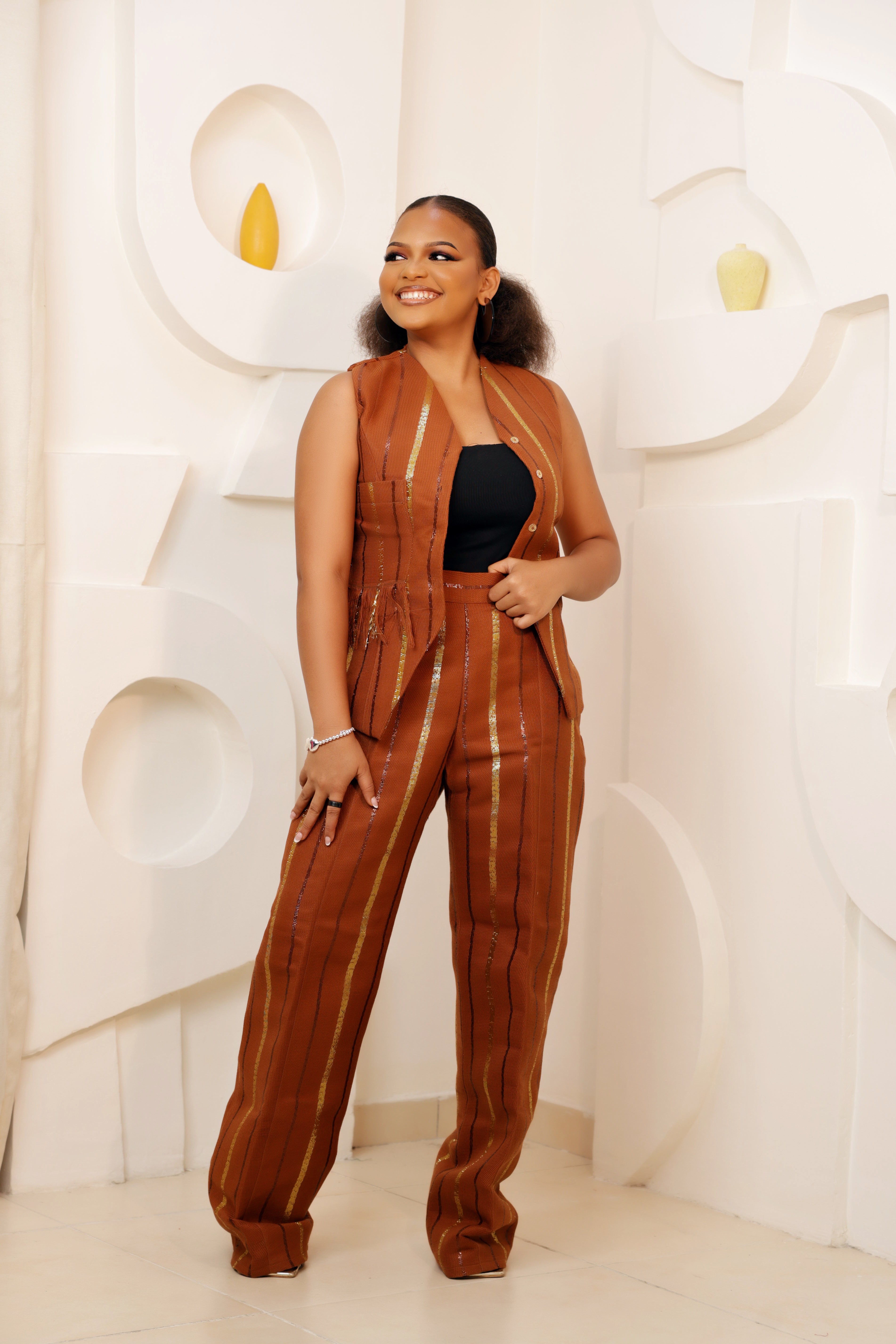 Amani Aso-Oke Pants And jacket 2-Piece set