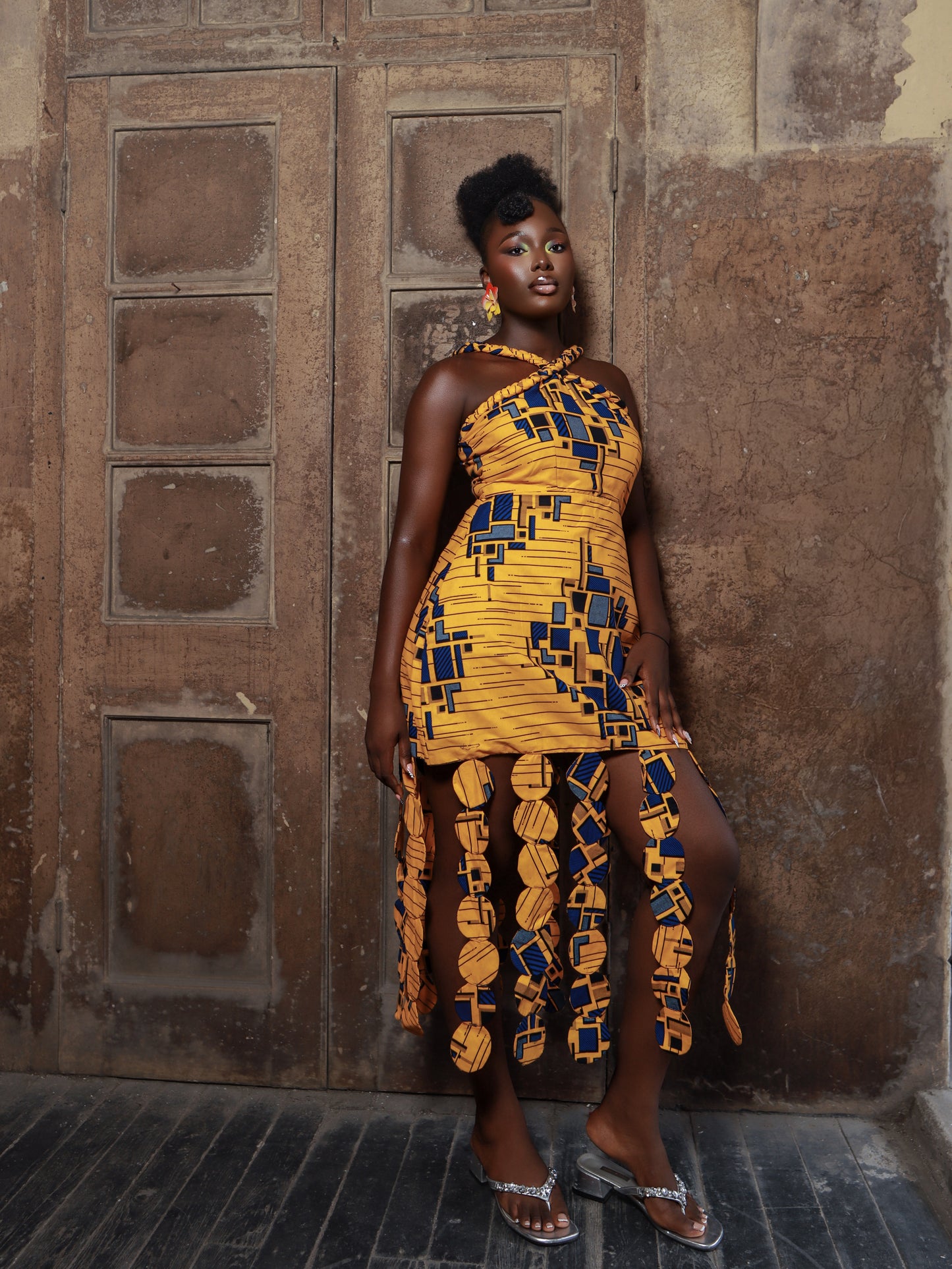Oluchi Yellow African Print Dress