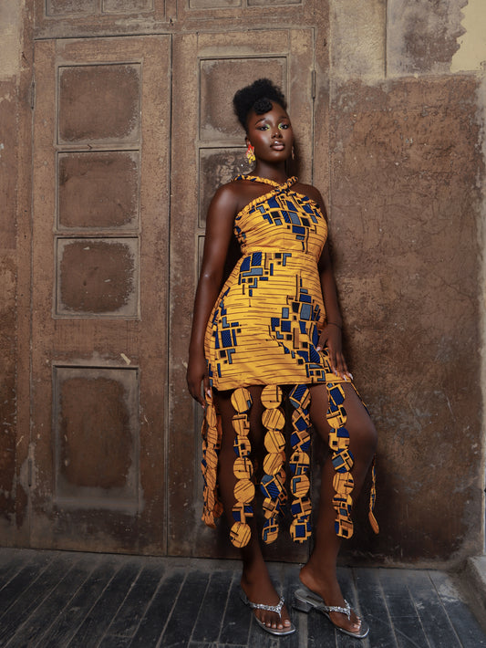 Oluchi Yellow African Print Dress