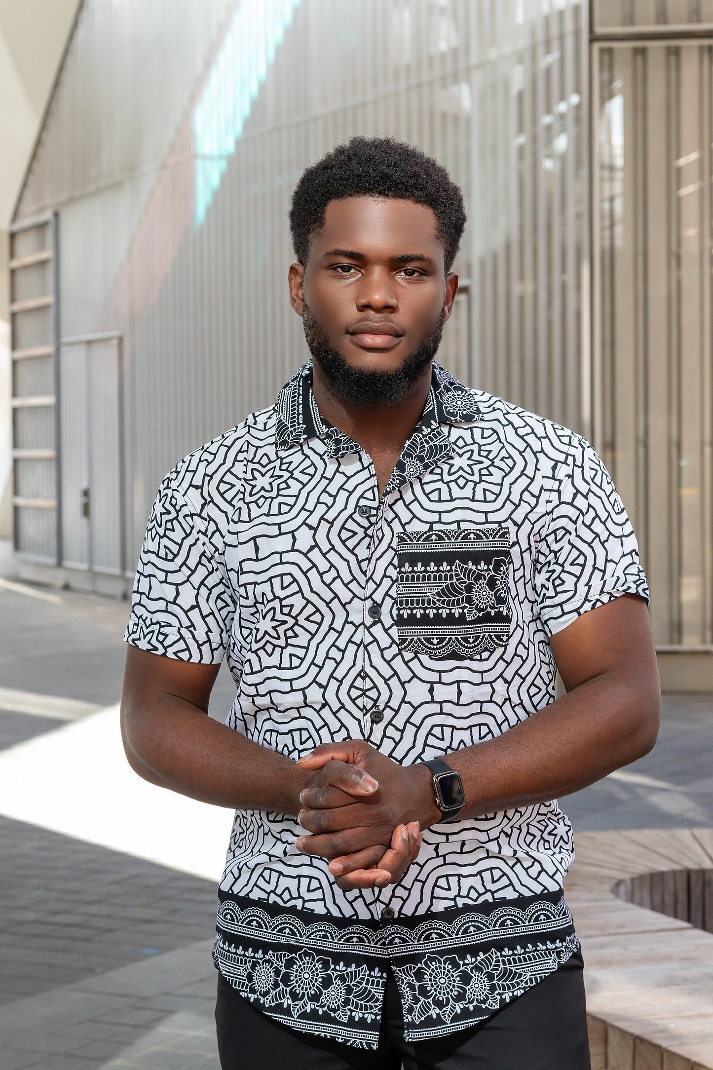 Isaa Men African Print Shirt