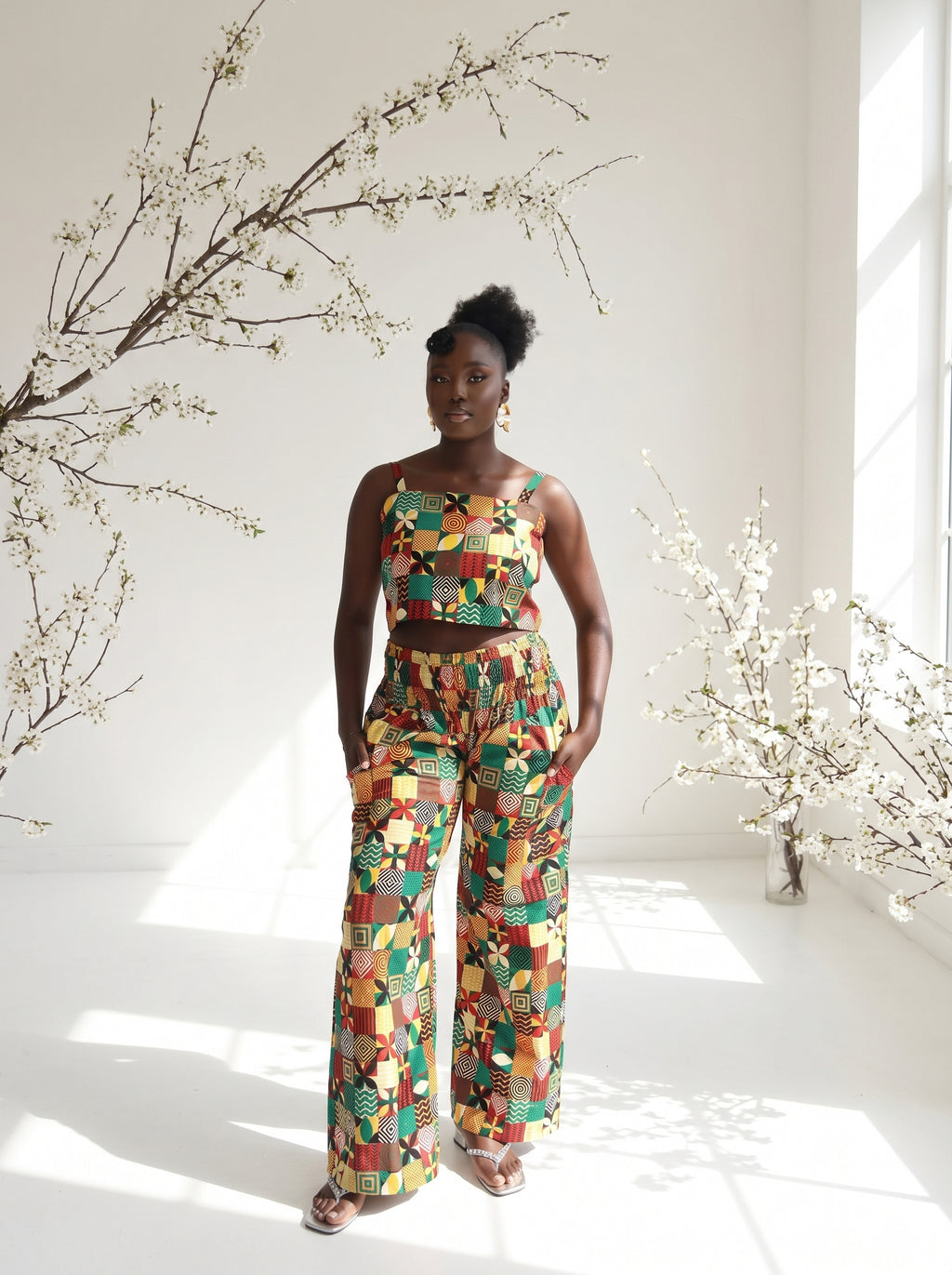 Mila Brown Two Piece Pant and Top set