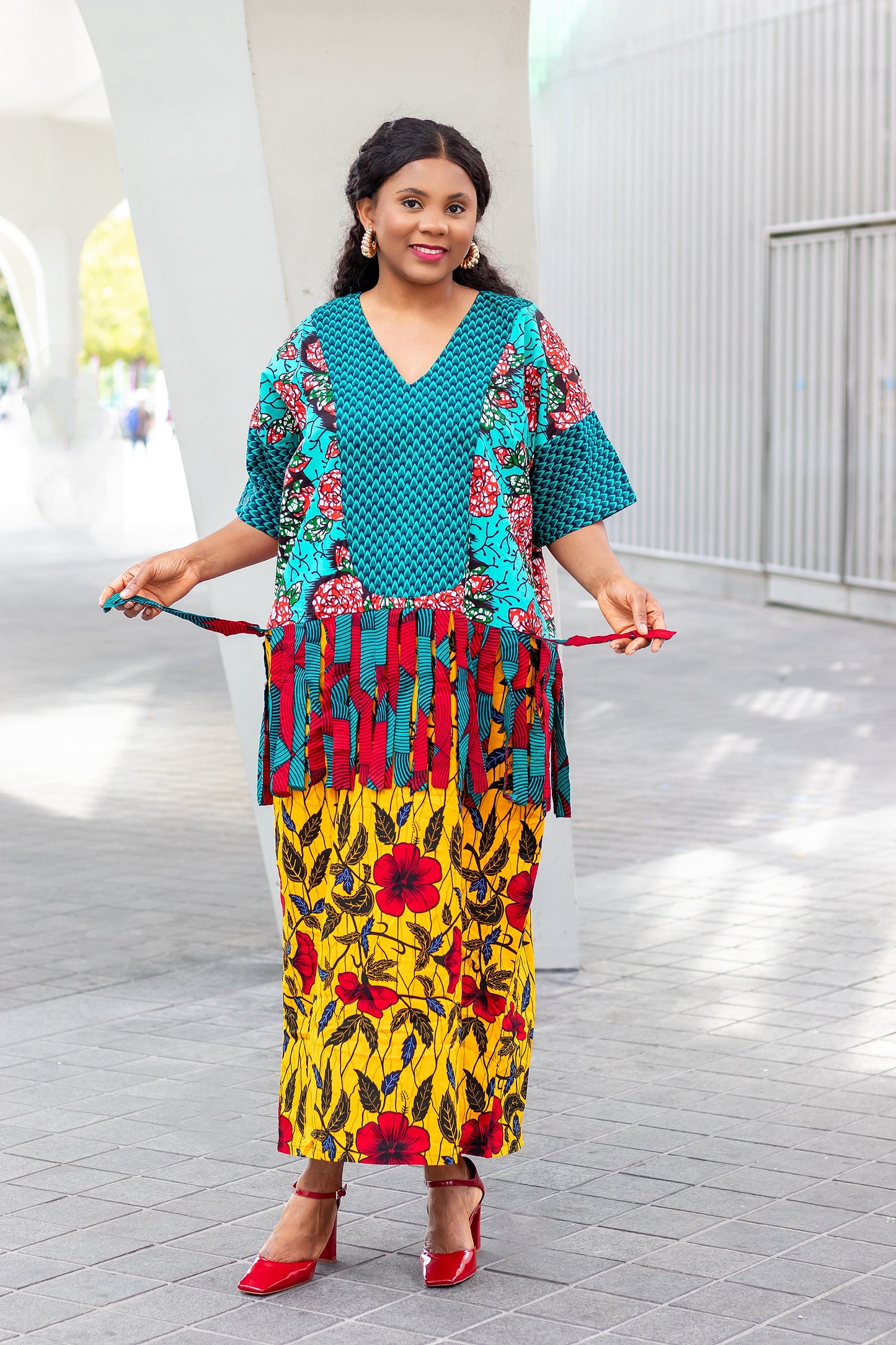 Indié Mixed African Print dress