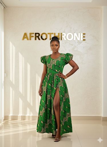 Aka African Print Maxi Dress