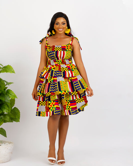 Jabari African Print Dress